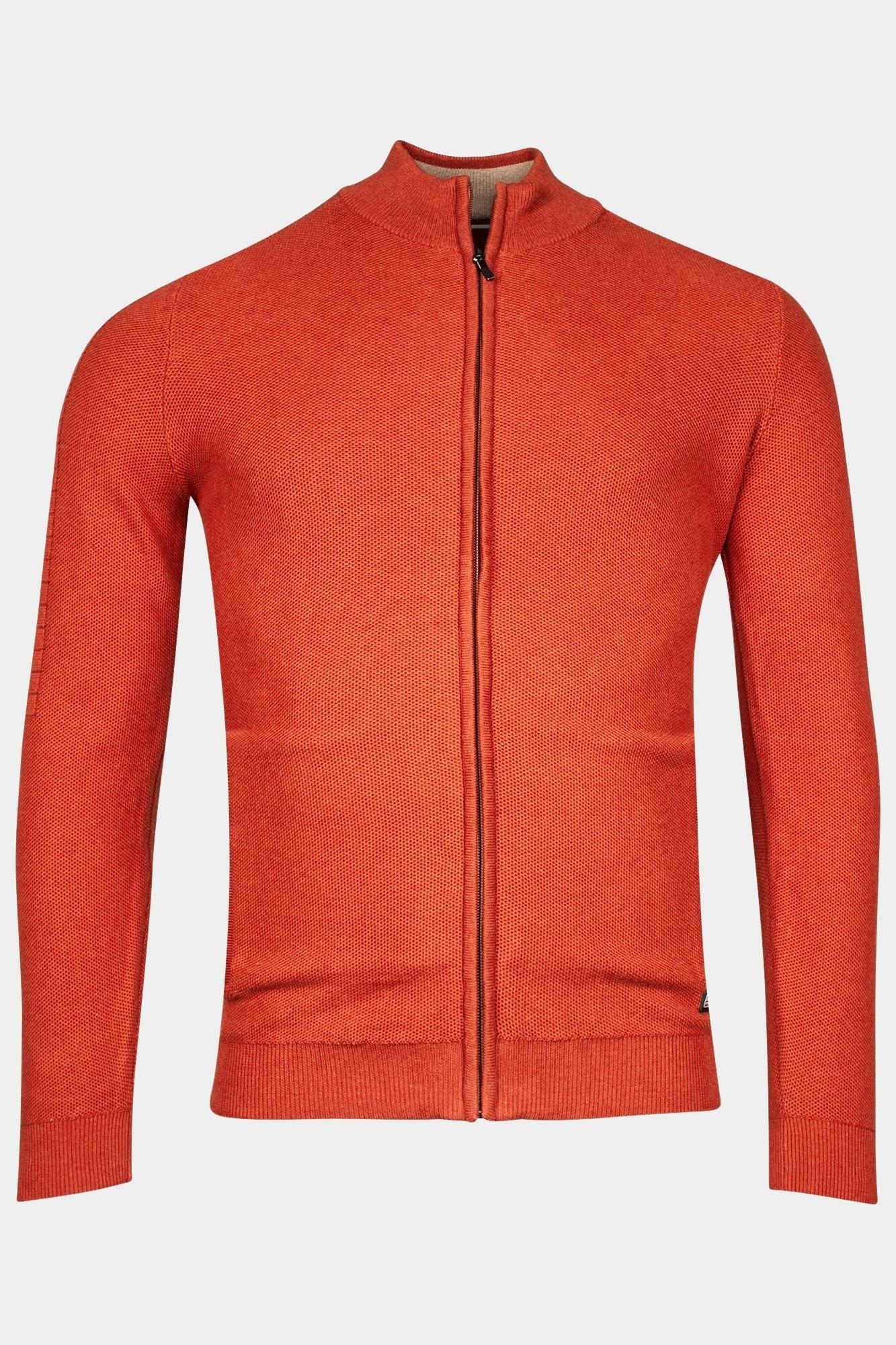 Baileys Vest Rood Cardigan Zip  12gg allover st 412095/855