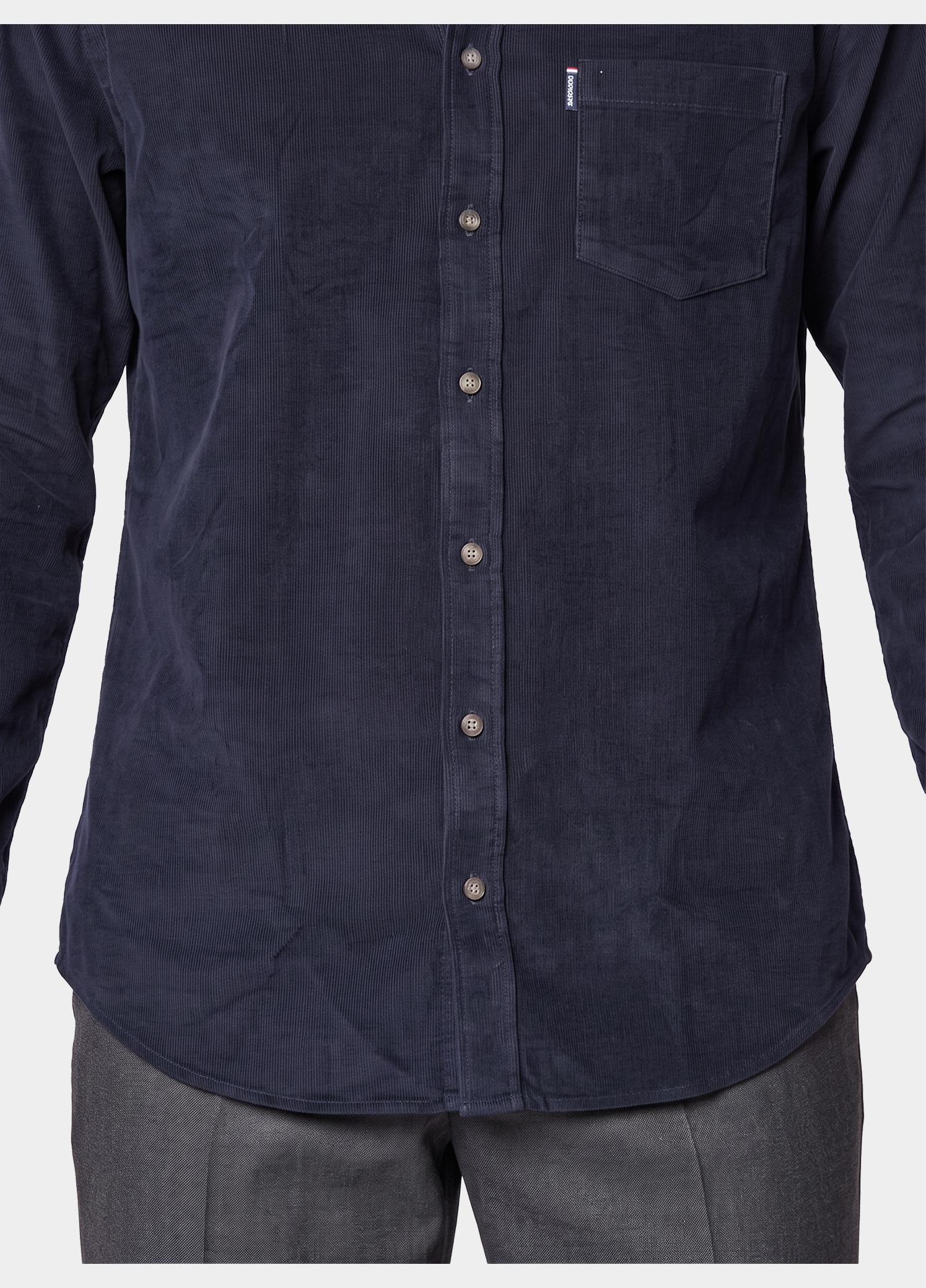 Giordano Overhemd heren Zwart Dino Babycord and check 627007/60