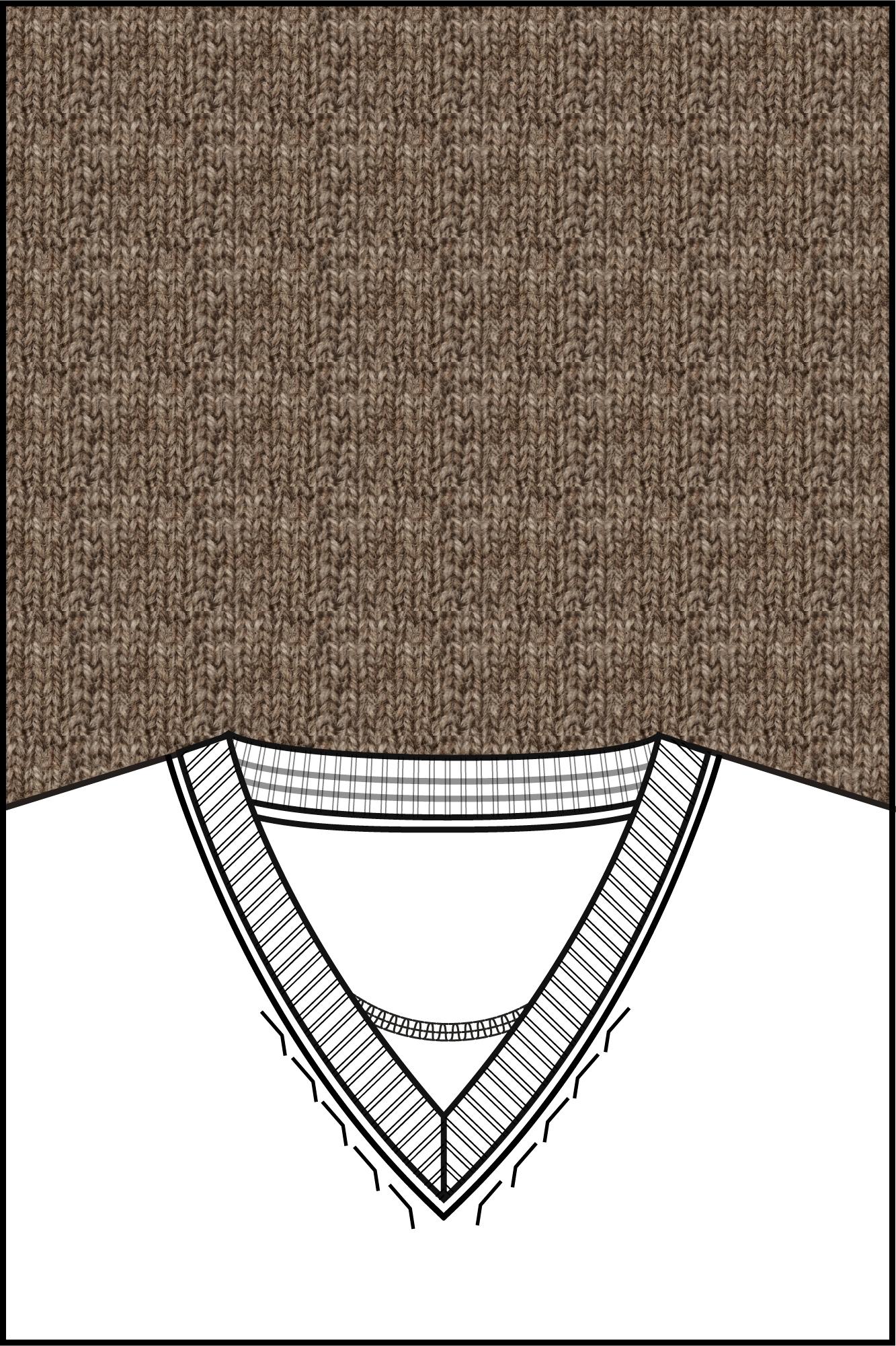 Baileys Pullover Bruin V-Neck Pullover  10gg, single 520091/865