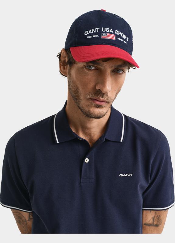 Gant Polo heren Blauw Tipping SS Pique Polo 2062034/433