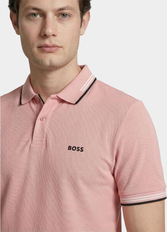 BOSS Green Polo korte mouw Roze Paul 10255848 01 50506193/686