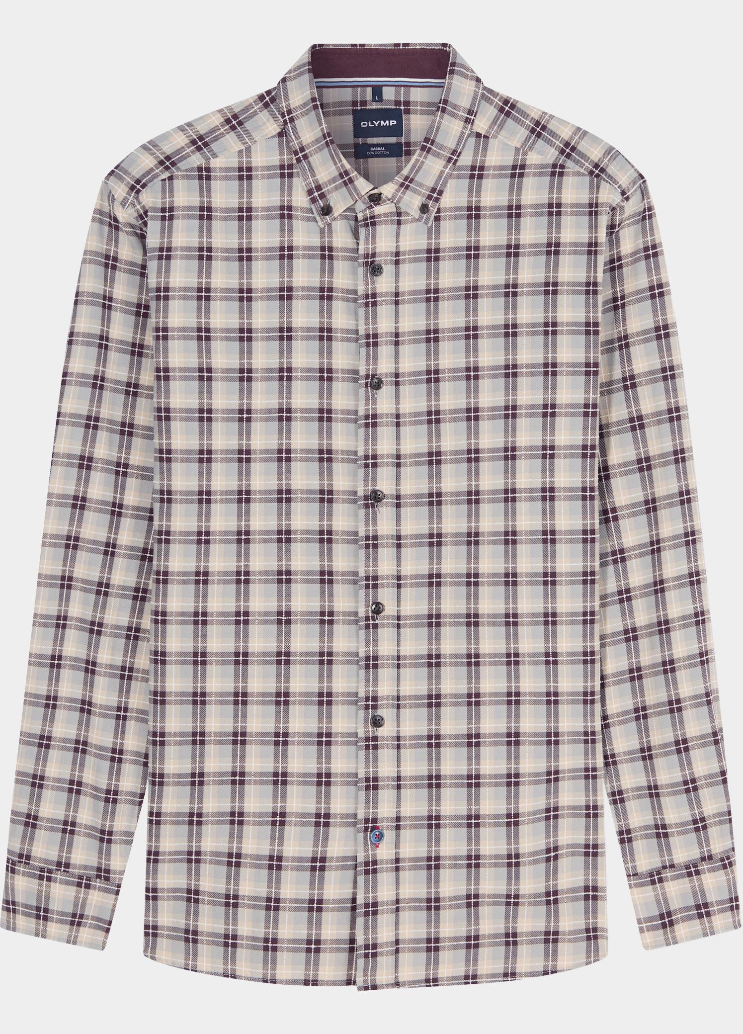 Olymp Overhemd heren Rood CASUAL D.2457/D.2418 409624/37