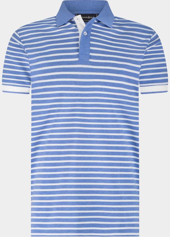 Scotland Blue Polo heren Blauw Otis Polo Stripe SPE26108OT10SB/4006