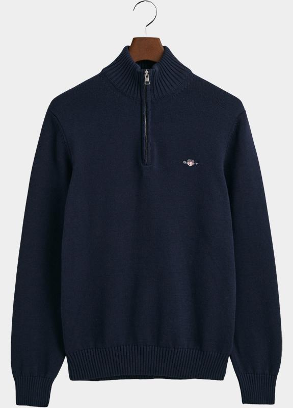 Gant Half Zip Blauw CASUAL COTTON HALF ZIP 8030170/433