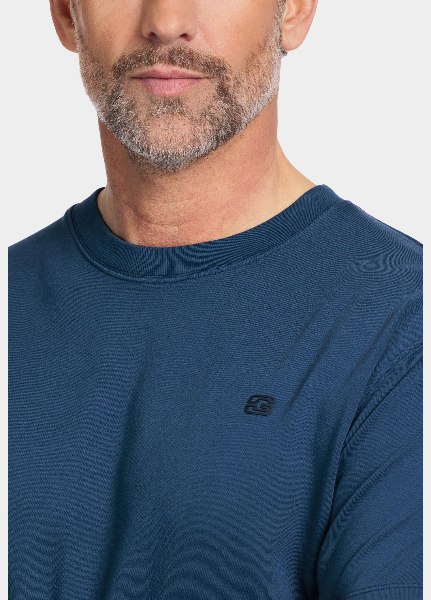 Giordano T-shirt heren Blauw T-shirt Jersey Garment Dye 415010/60