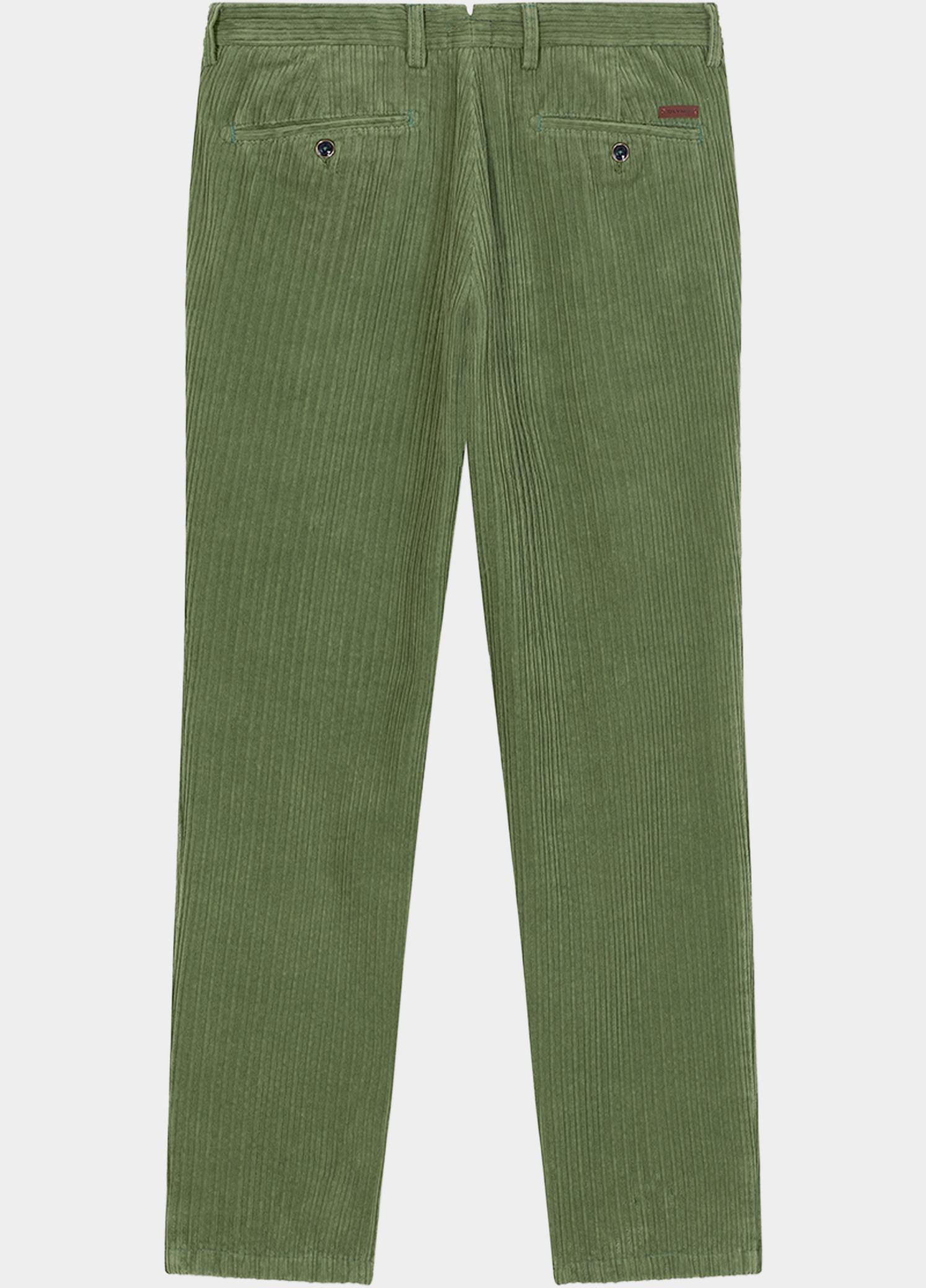 Olymp Corduroy broek Groen Chino 460284/45