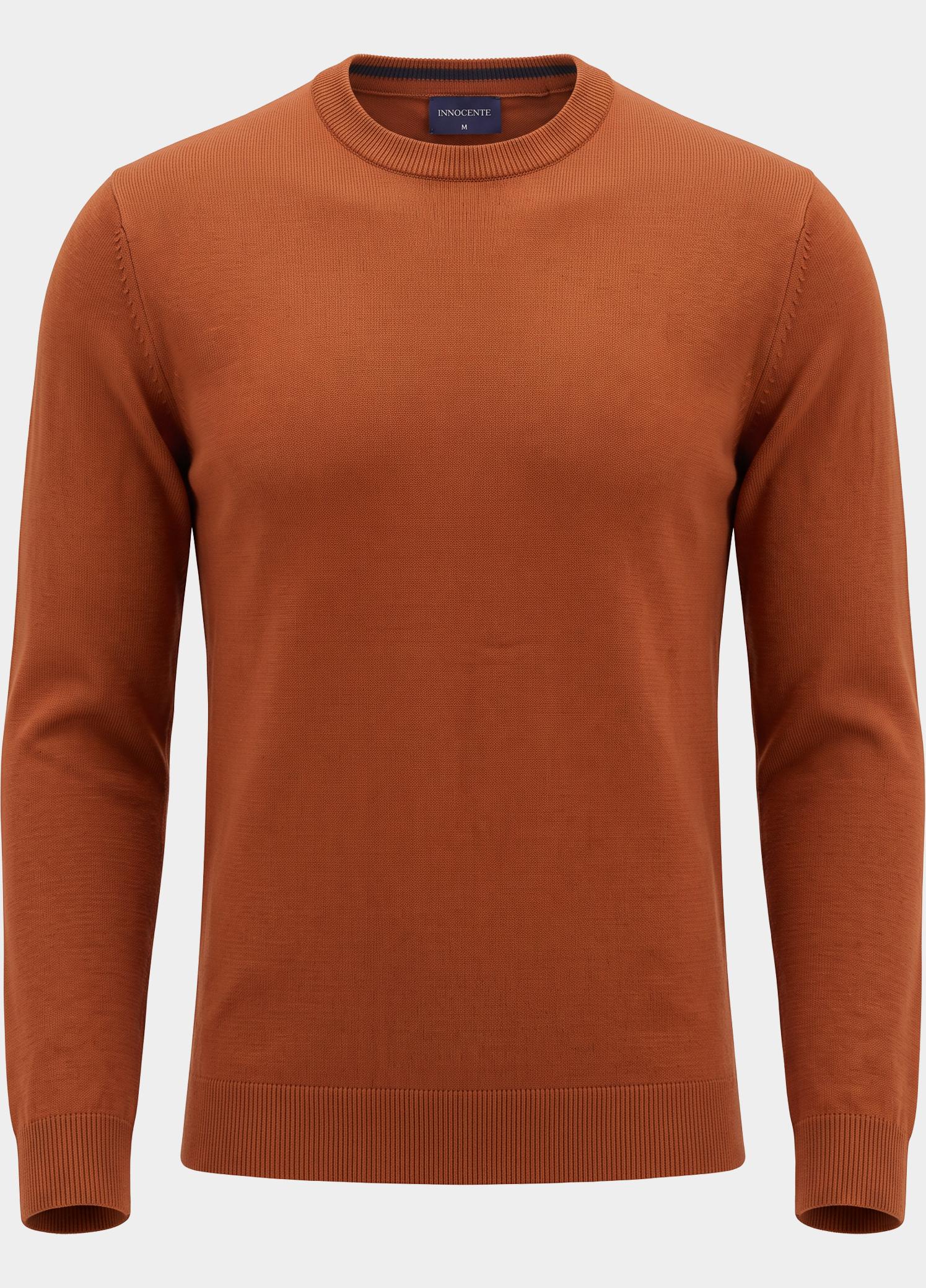 Bos Pullover heren Oranje O-hals 262/8042 - Roest