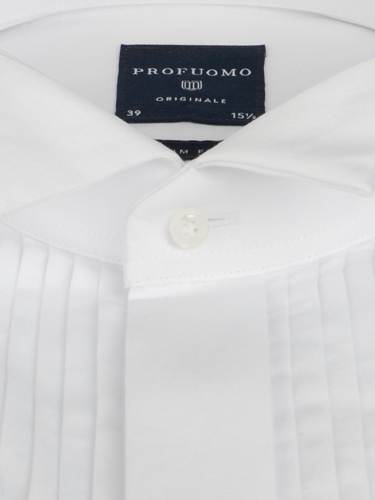 Profuomo Smoking overhemd Wit Slim Fit PP0H0A029/2