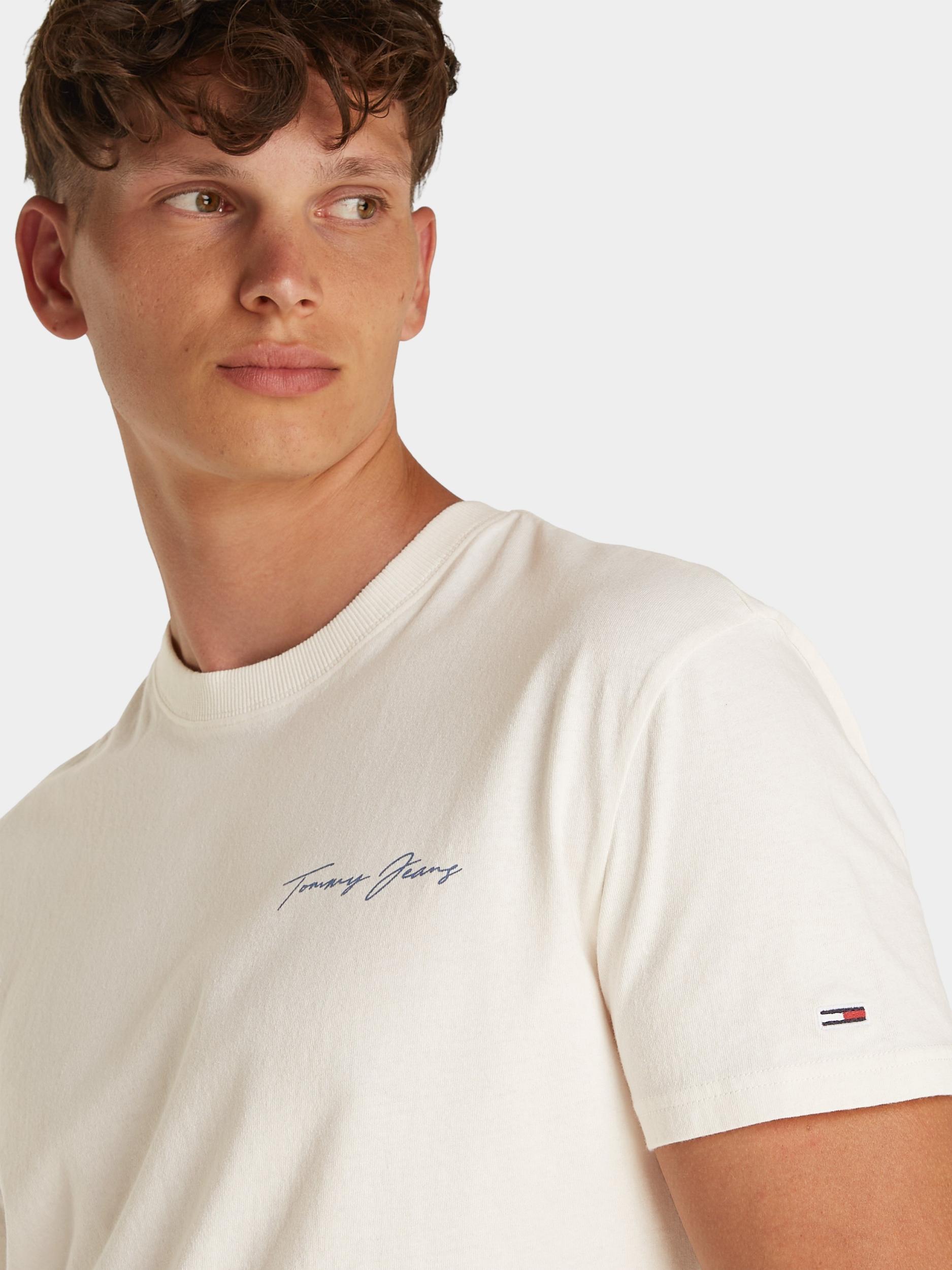 Tommy Jeans T-shirt korte mouw Wit TJM REG SIG SAILING SS TEE EX DM0DM21868/YBH