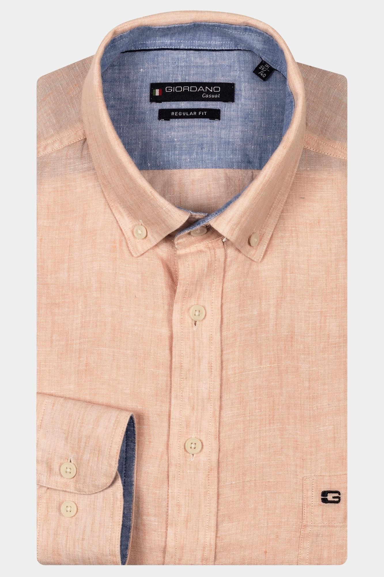 Giordano Casual hemd lange mouw Roze Ivy Long Sleeve button down s 517009/31