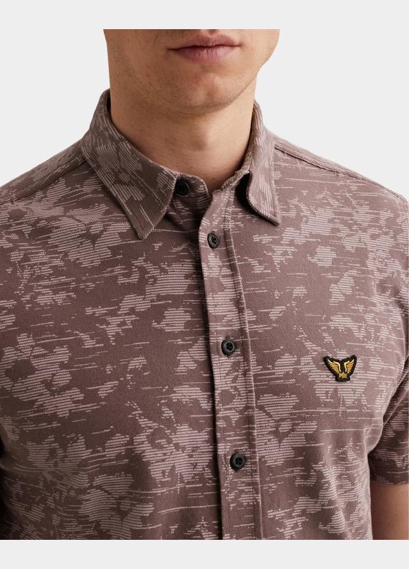 PME Legend Casual hemd korte mouw Paars Short Sleeve Shirt Aop On Jer PSIS2603254/4323