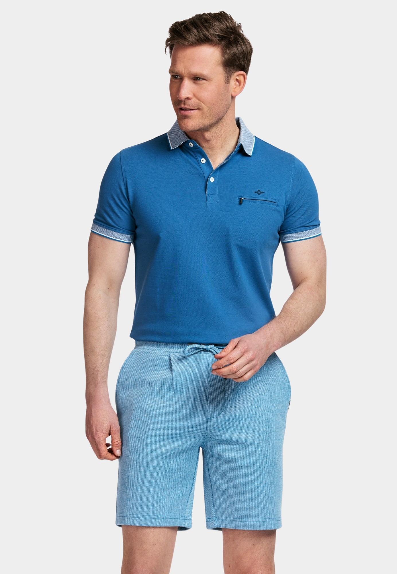 Baileys Korte Broek Blauw Bermuda  2-tone oxford double 411050/66