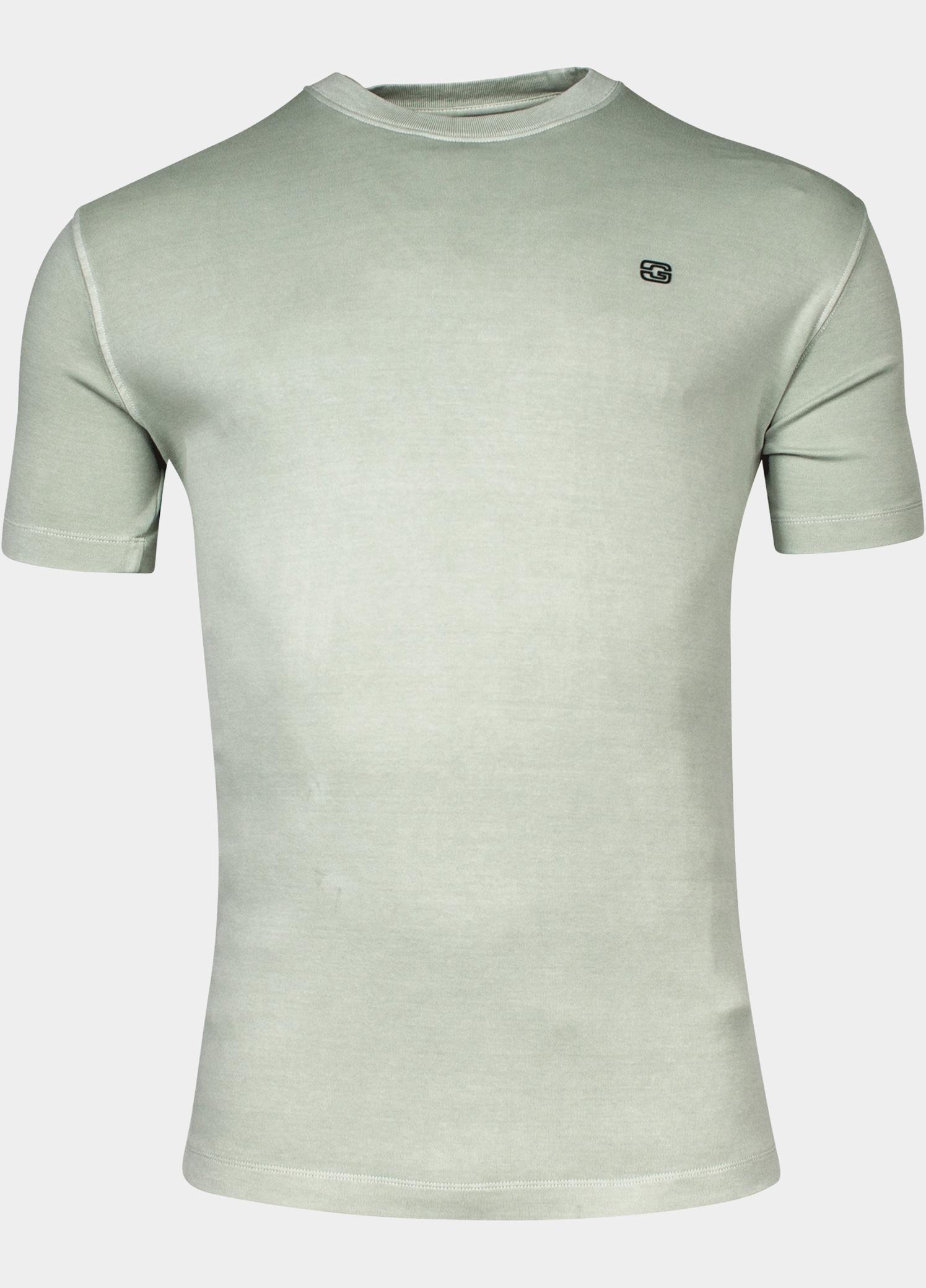 Giordano T-shirt heren Groen T-shirt Jersey Garment Dye 415010/70