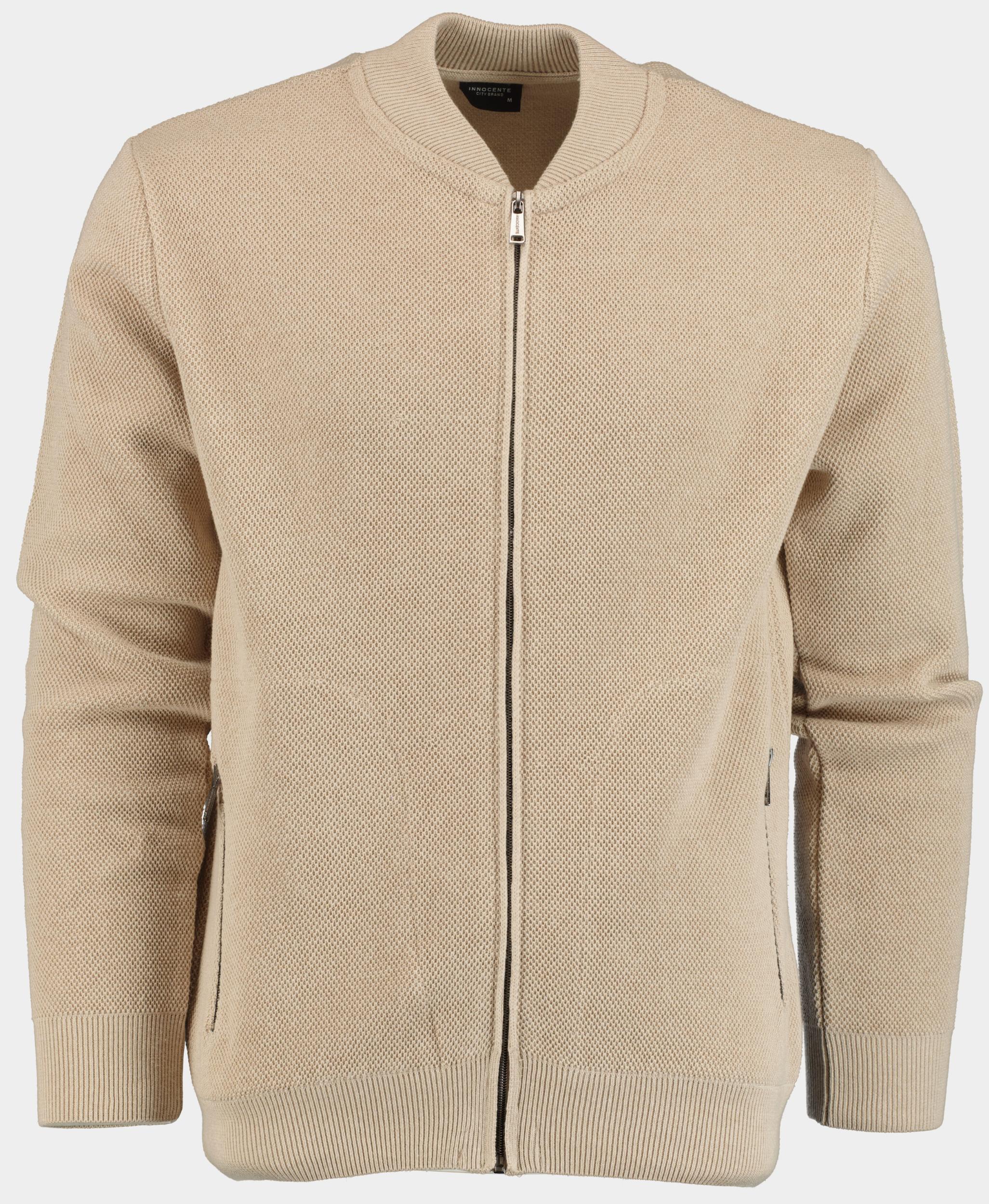 Bos Vest heren Beige met structuur en zakken 304/8005 beige