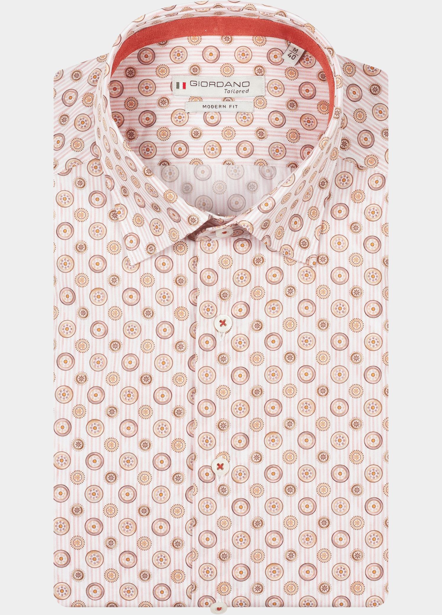 Giordano Overhemd heren Roze Belmonte Long Sleeve Button U 617867/50