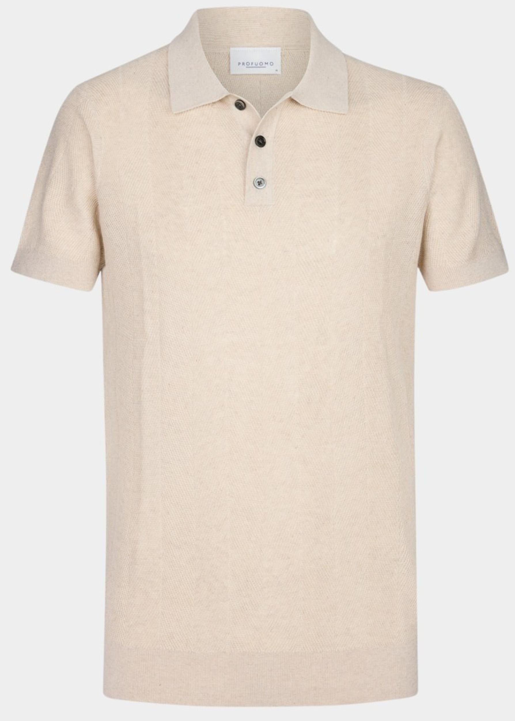 Profuomo Polo korte mouw Beige  PPWD10008B/E