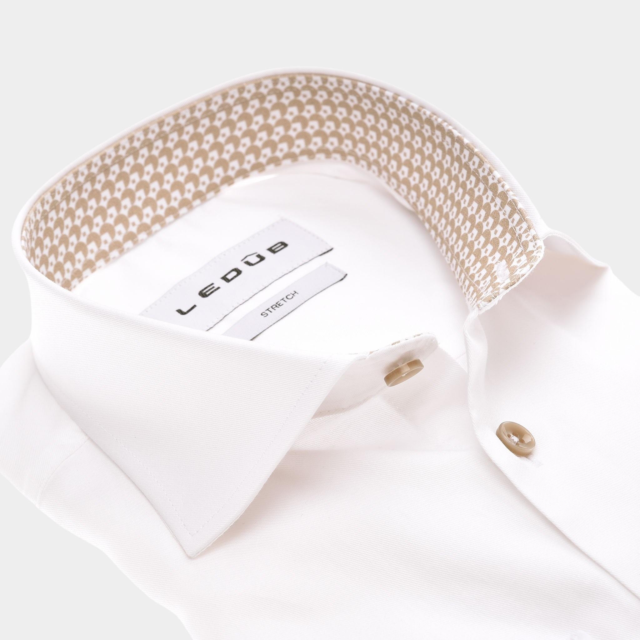 Ledub Business hemd lange mouw Wit  0142805/910-630-000