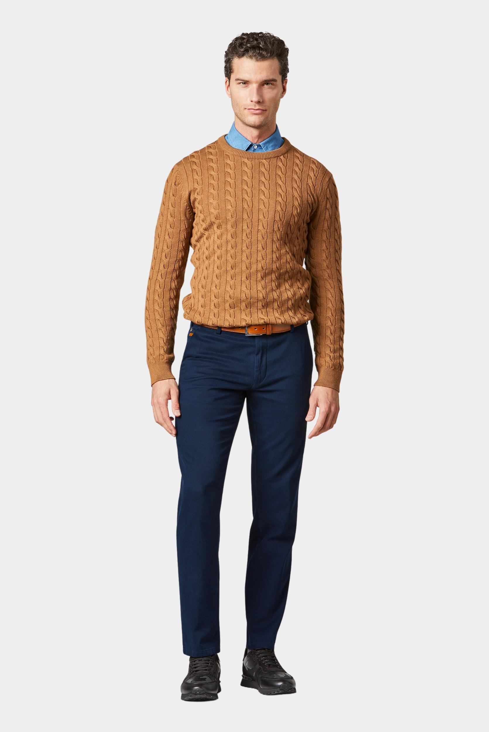 Meyer Katoenen Broek Blauw BONN Art.2-8572 1022857200/18