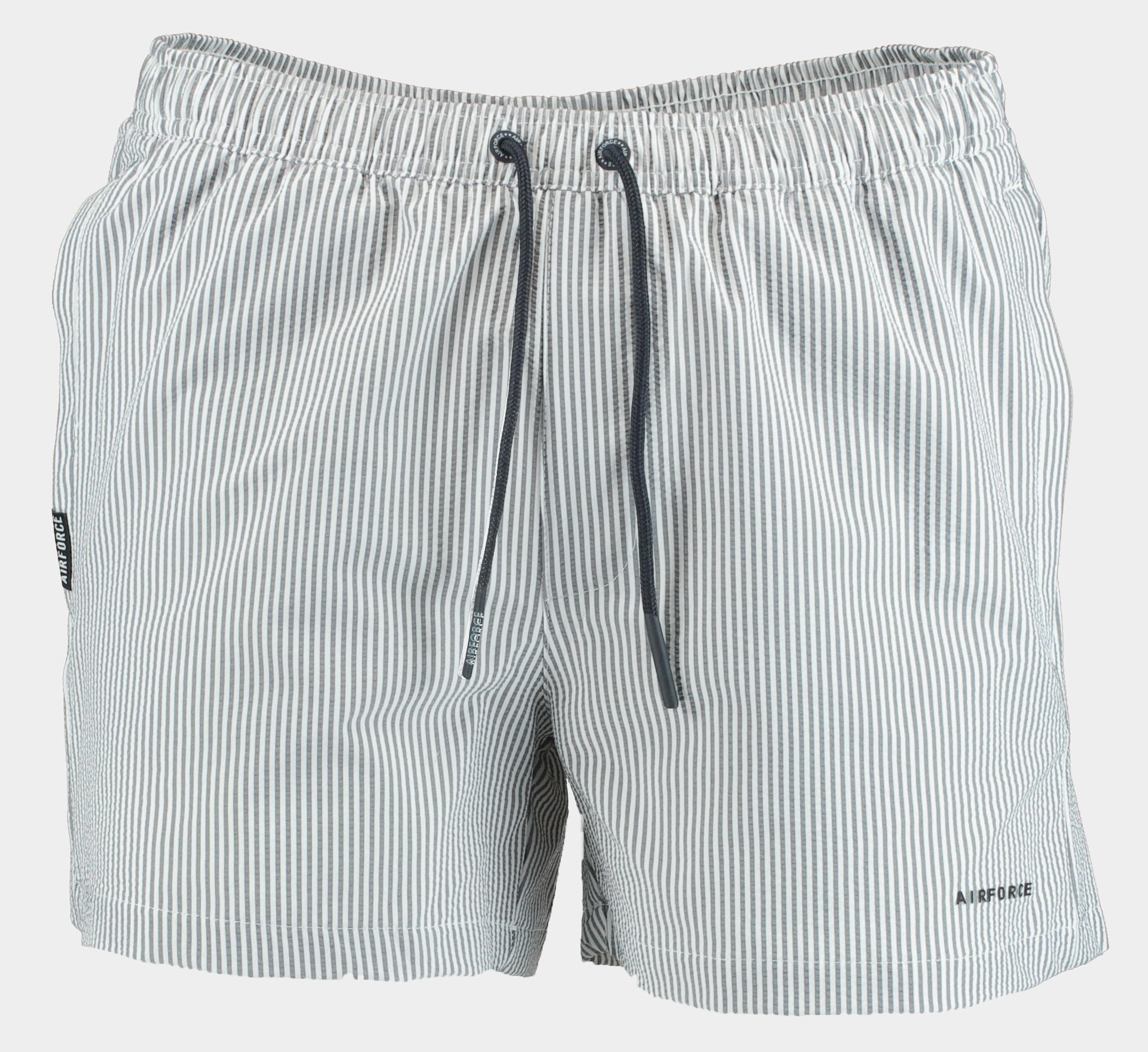 Airforce Zwembroek Wit Seersucker swimshort HRM1186/100-552