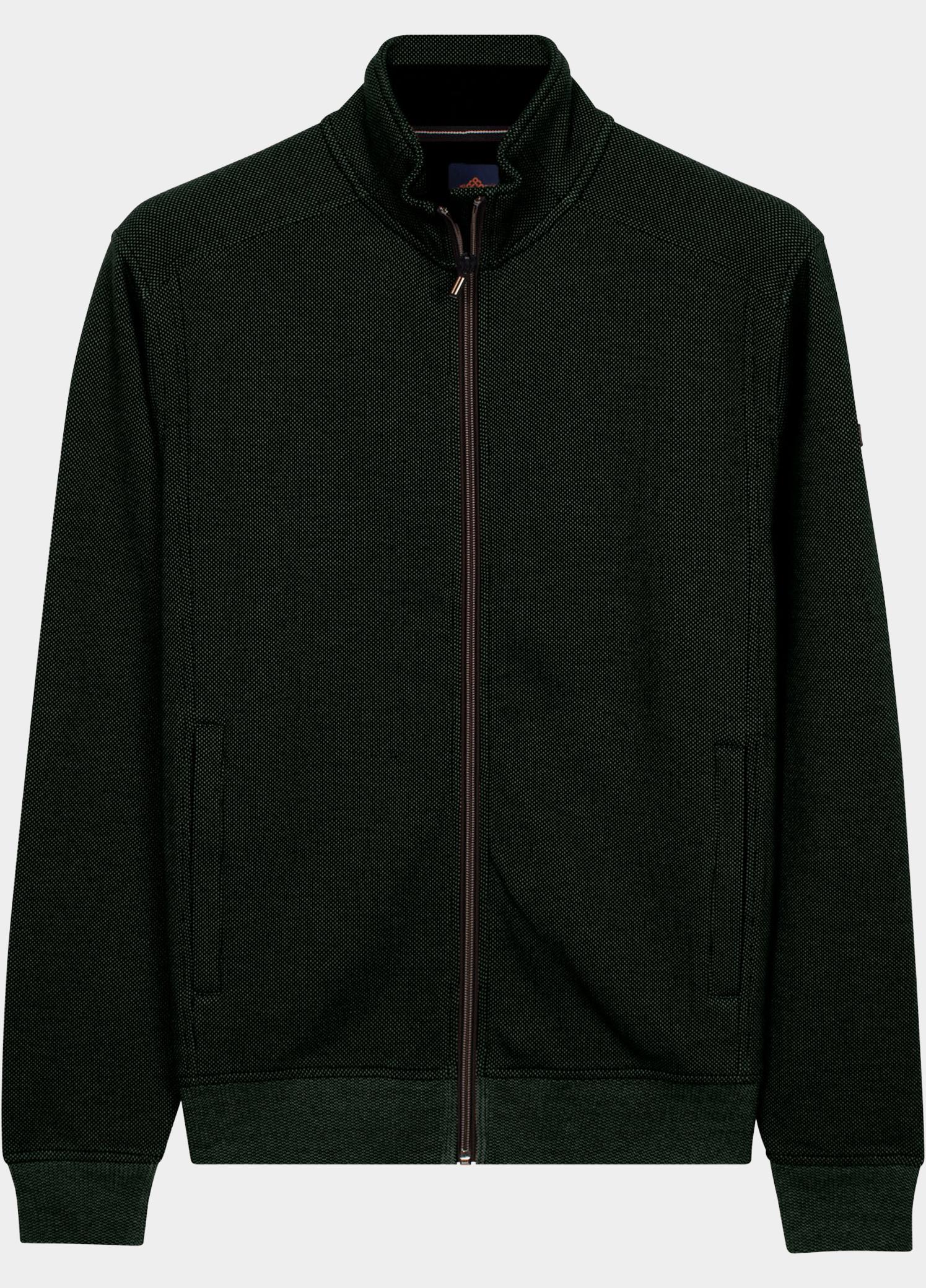 Baileys sweatvest heren Groen 2-tone Jacquard Double Face I 622210/77