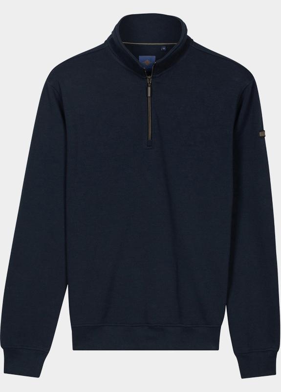 Baileys half zip sweater heren Blauw Sweatshirt 1/2 Zip  Heavy Piq 613165/69