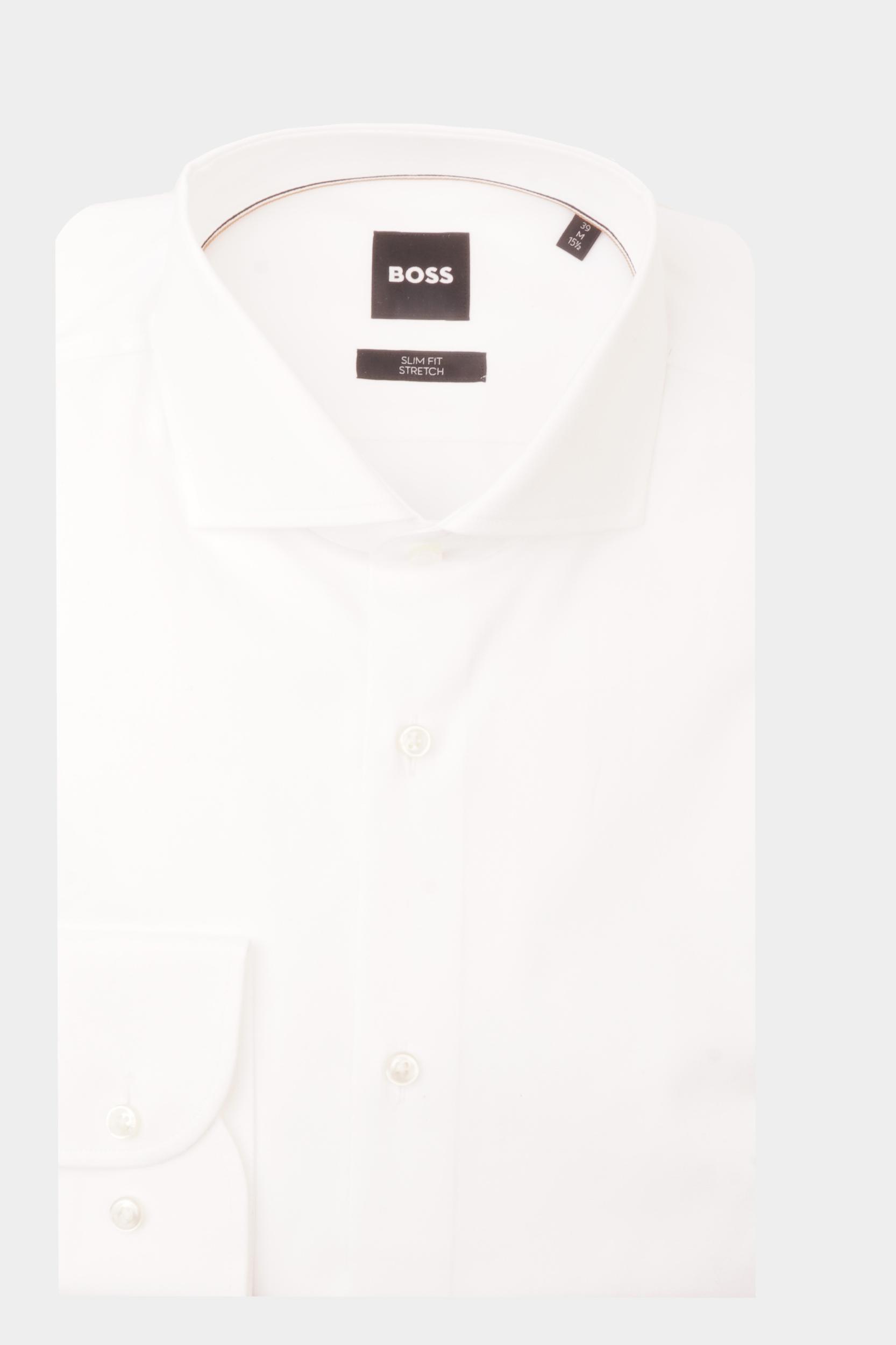 BOSS Black Business hemd lange mouw Wit H-HANK-spread-C1-222 10245426 50491976/100