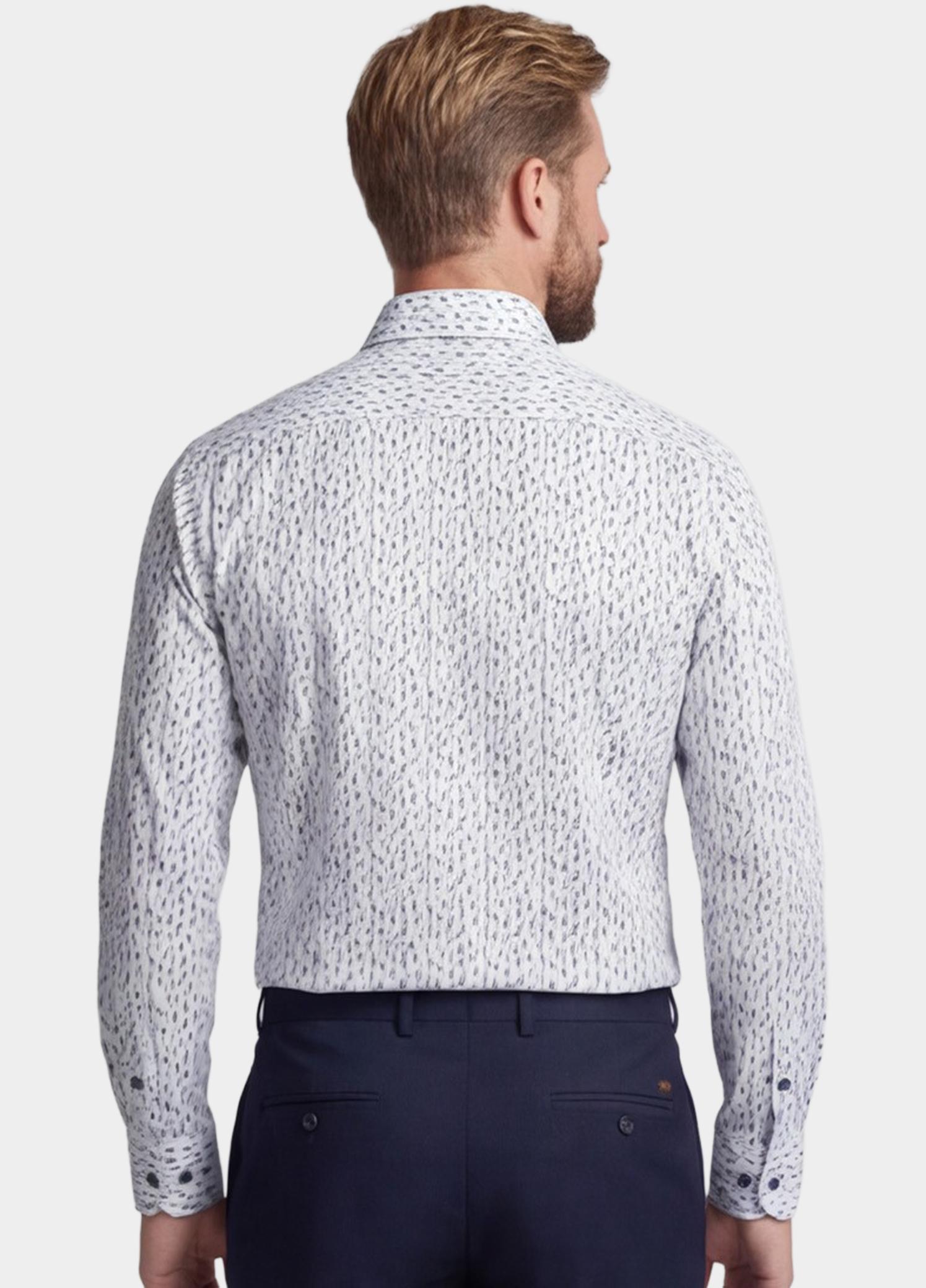 Giordano Overhemd heren Blauw Locarno Long Sleeve Semi Cuta 617882/60