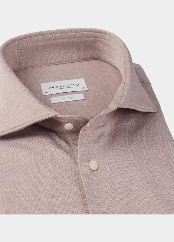 Profuomo Zakelijk overhemd heren Rood Knitted PPXH10022/D