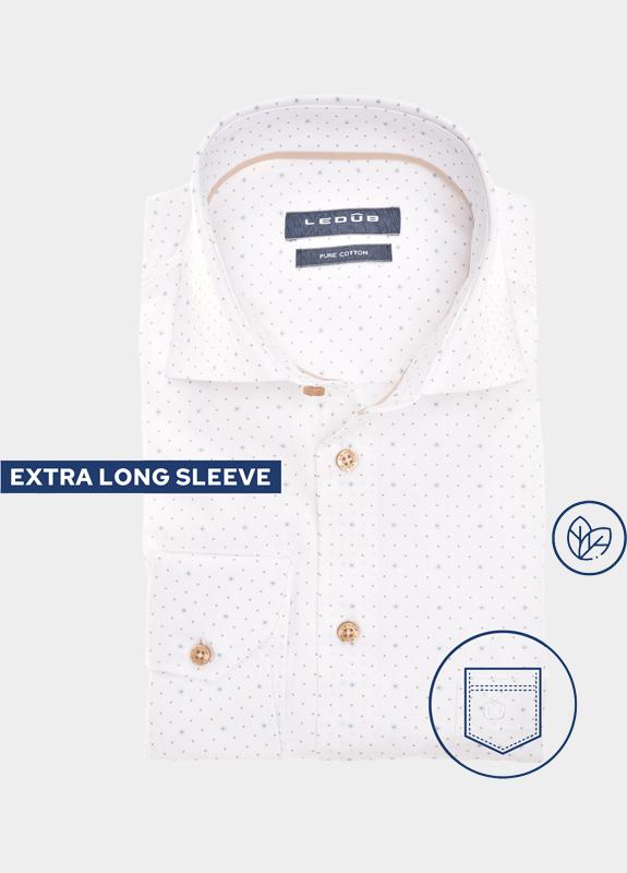 Ledub Overhemd extra lange mouw Wit  0701924/911-620-000