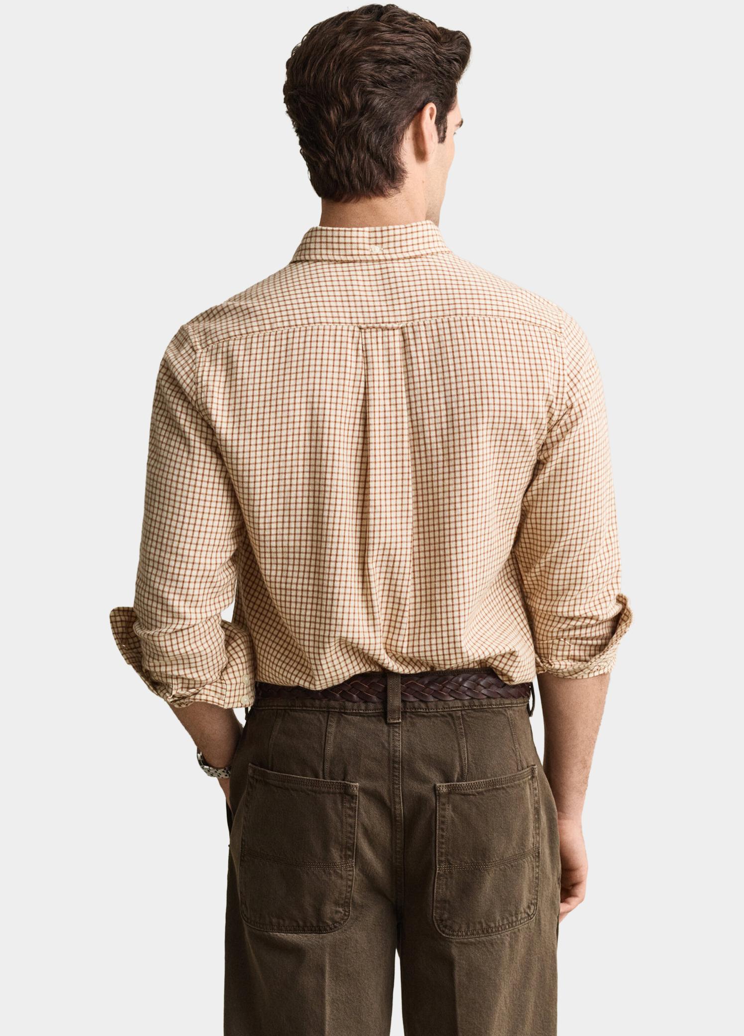 Gant Overhemd heren Bruin Geruit overhemd van Windblown 3263034/273