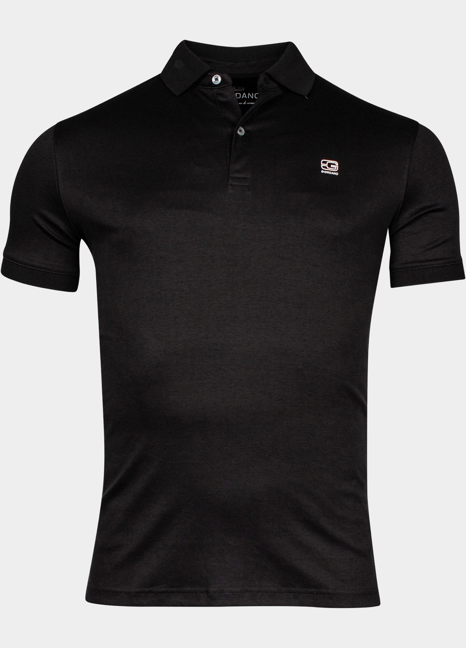Giordano Polo heren Zwart Lago Polo SS Liquid Touch 416578/90
