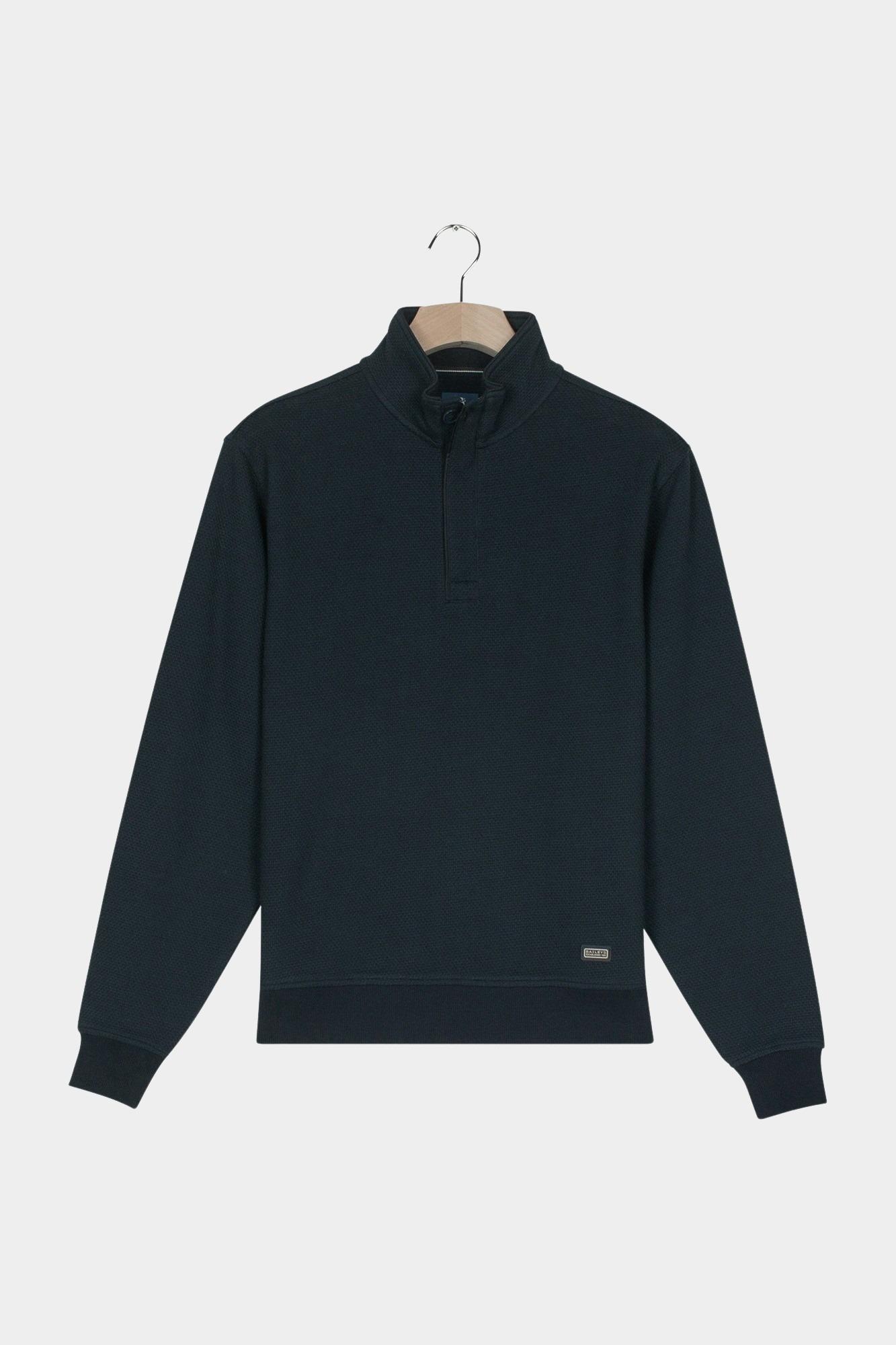 Baileys sweat halfzip Blauw Sweatshirt 1/2 Zip  Structure 523165/60