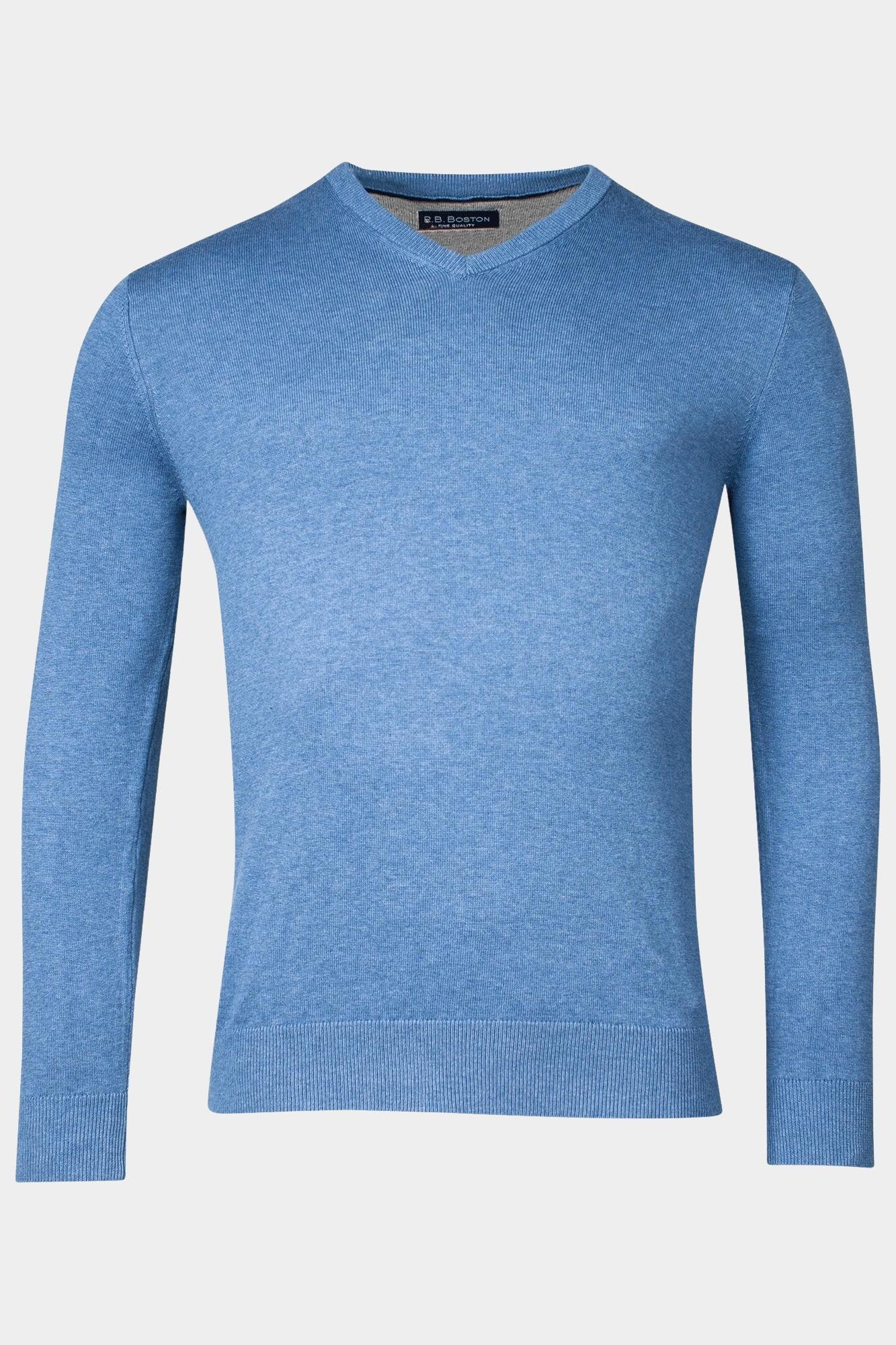 Baileys Pullover Blauw V-Hals Pullover  12gg single 328100/635