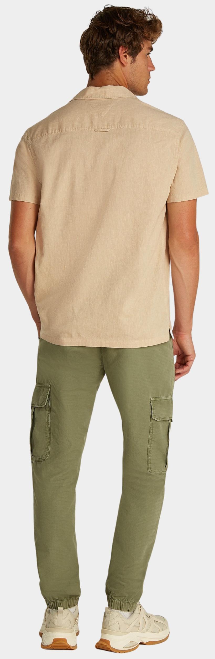 Tommy Jeans Casual hemd korte mouw Beige TJM LINEN BLEND CAMP SS EXT DM0DM20895/ACG