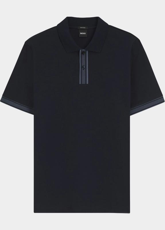 BOSS Black Polo korte mouw Blauw H-Parlay 238 10277803 01 50559668/404