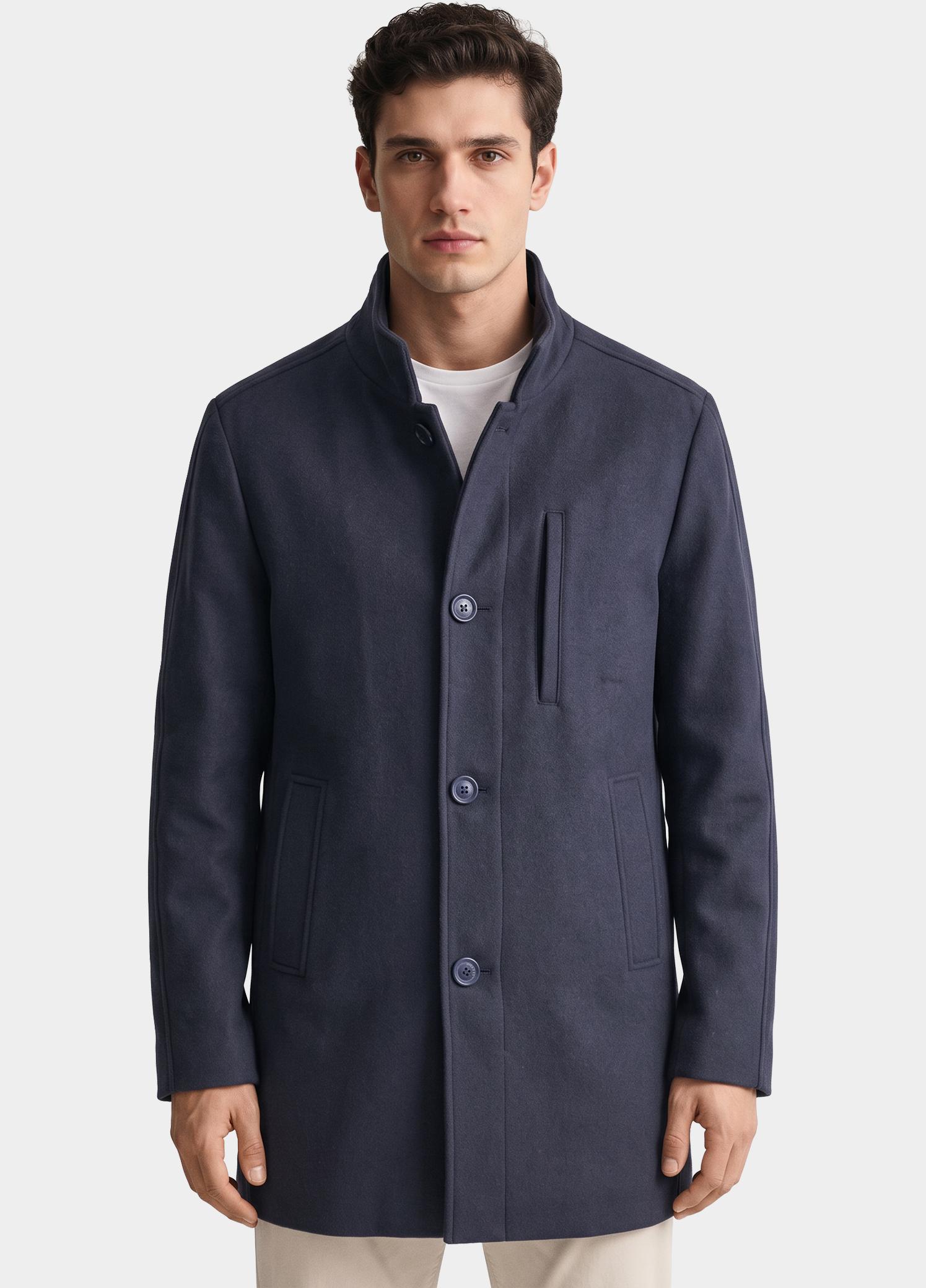 Scotland Blue Wollen Jas Blauw Caleb Coat SPE26301CA86SB/4001