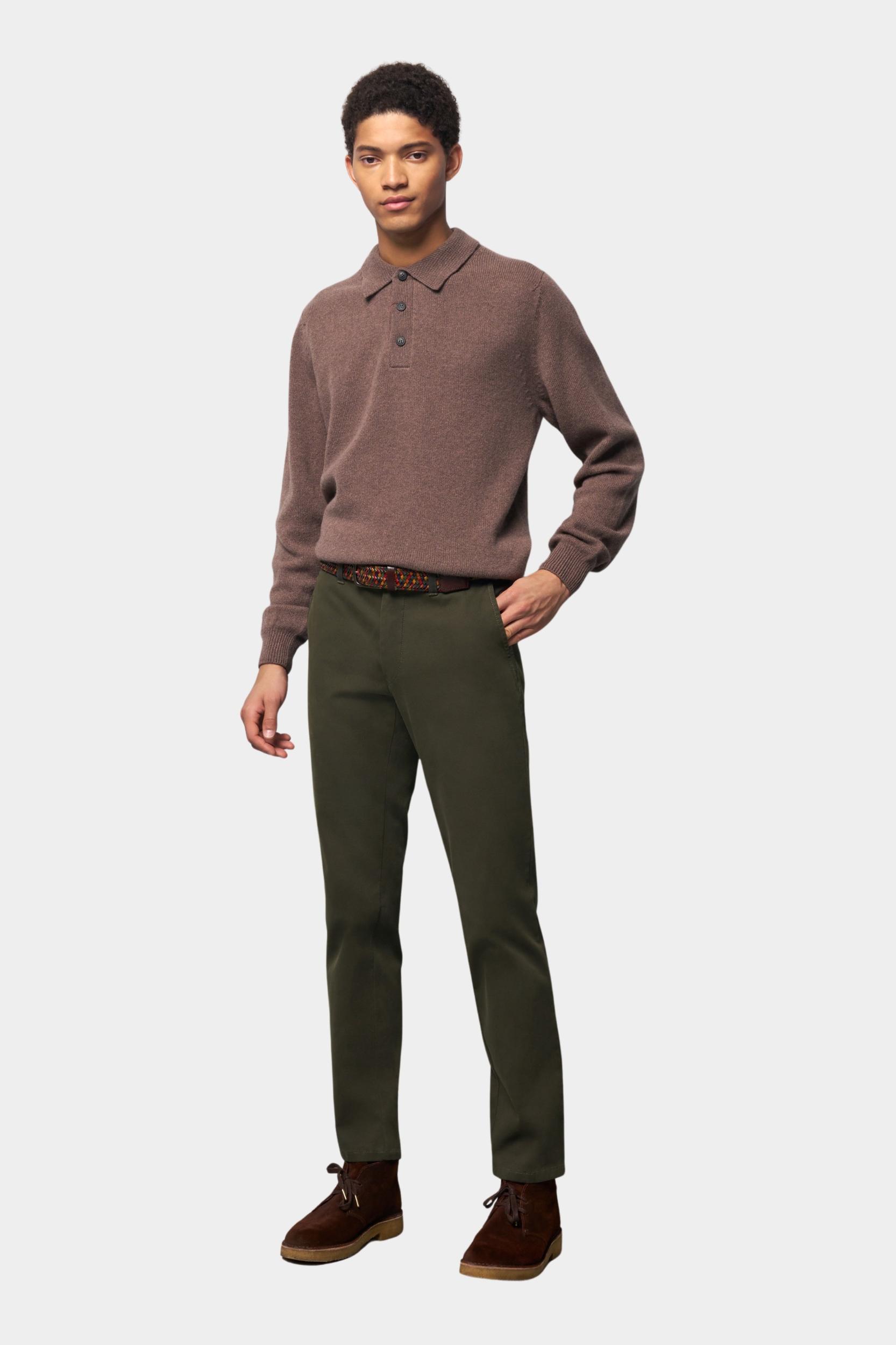 Meyer Katoenen Broek Groen CHINO Art.2-6187 3642618700/29