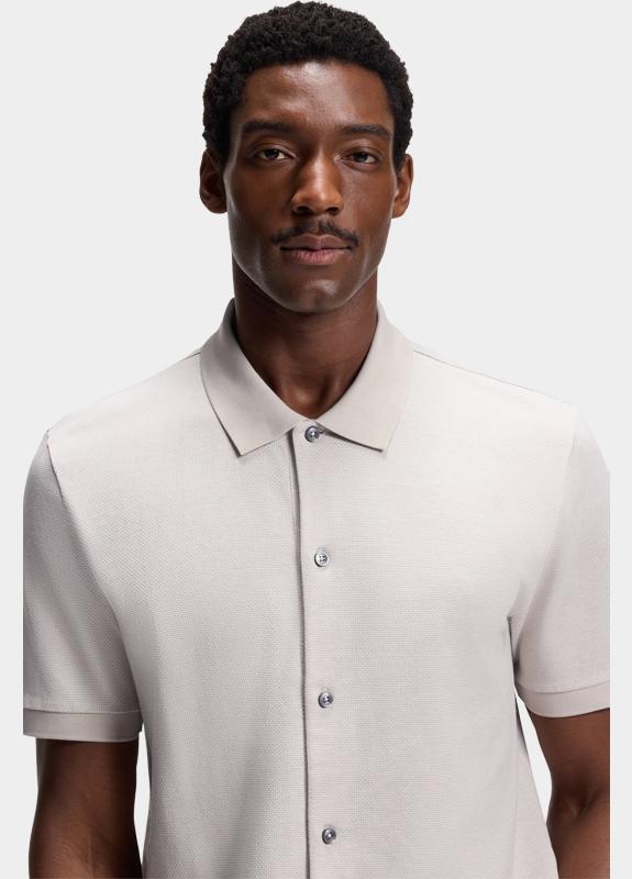 BOSS Black Polo korte mouw Beige H-Powell 102 10277814 01 50560014/286