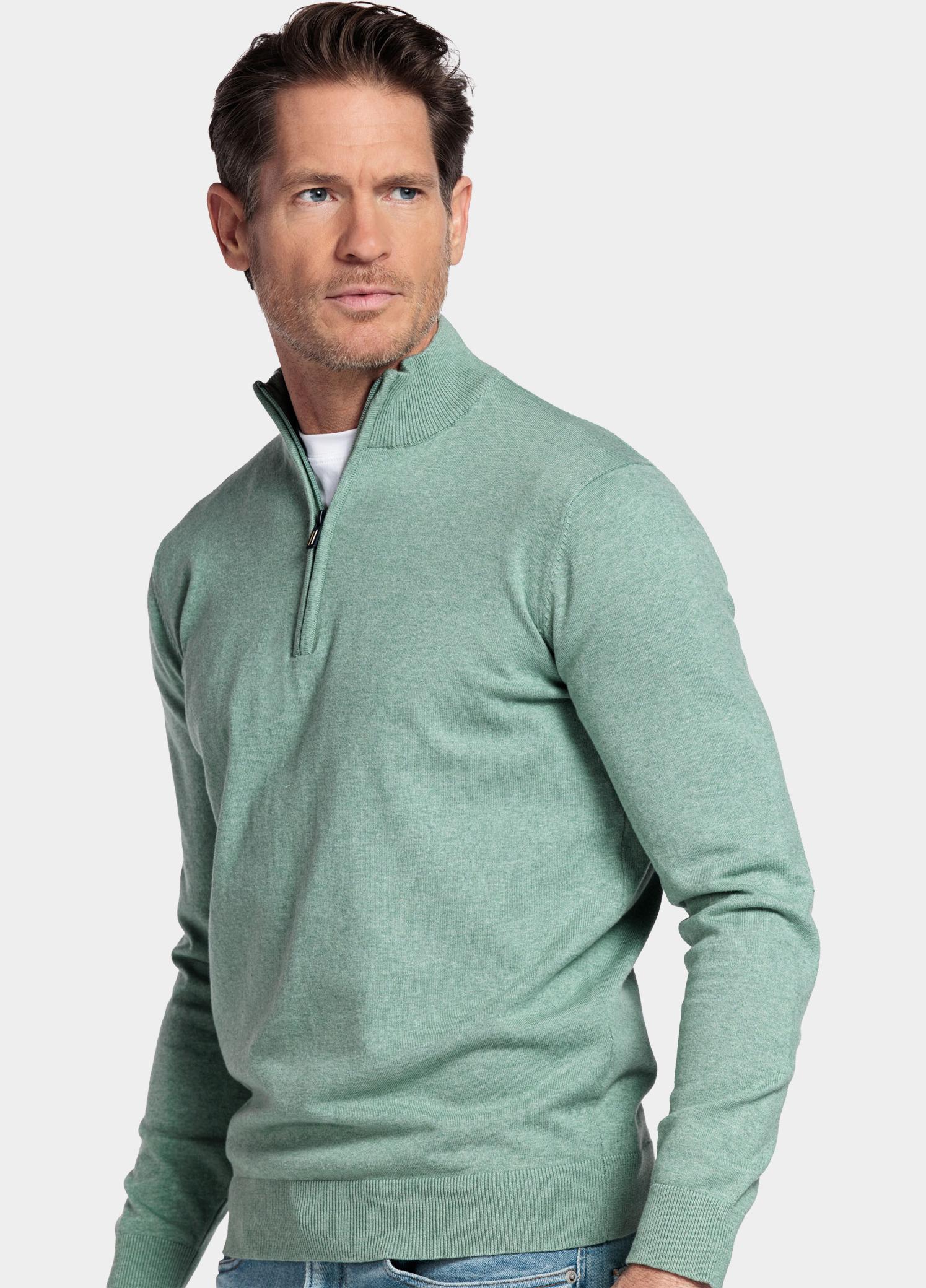 Baileys Half Zip Groen Pullover 1/2 zip  with low po 618400/725