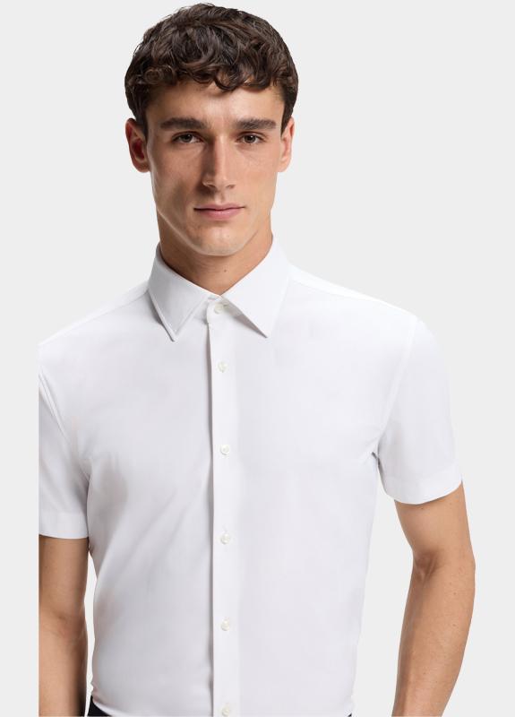 BOSS Black Zakelijk hemd korte mouw Wit P-HANK-K-SH-262 10248739 01 50561627/100