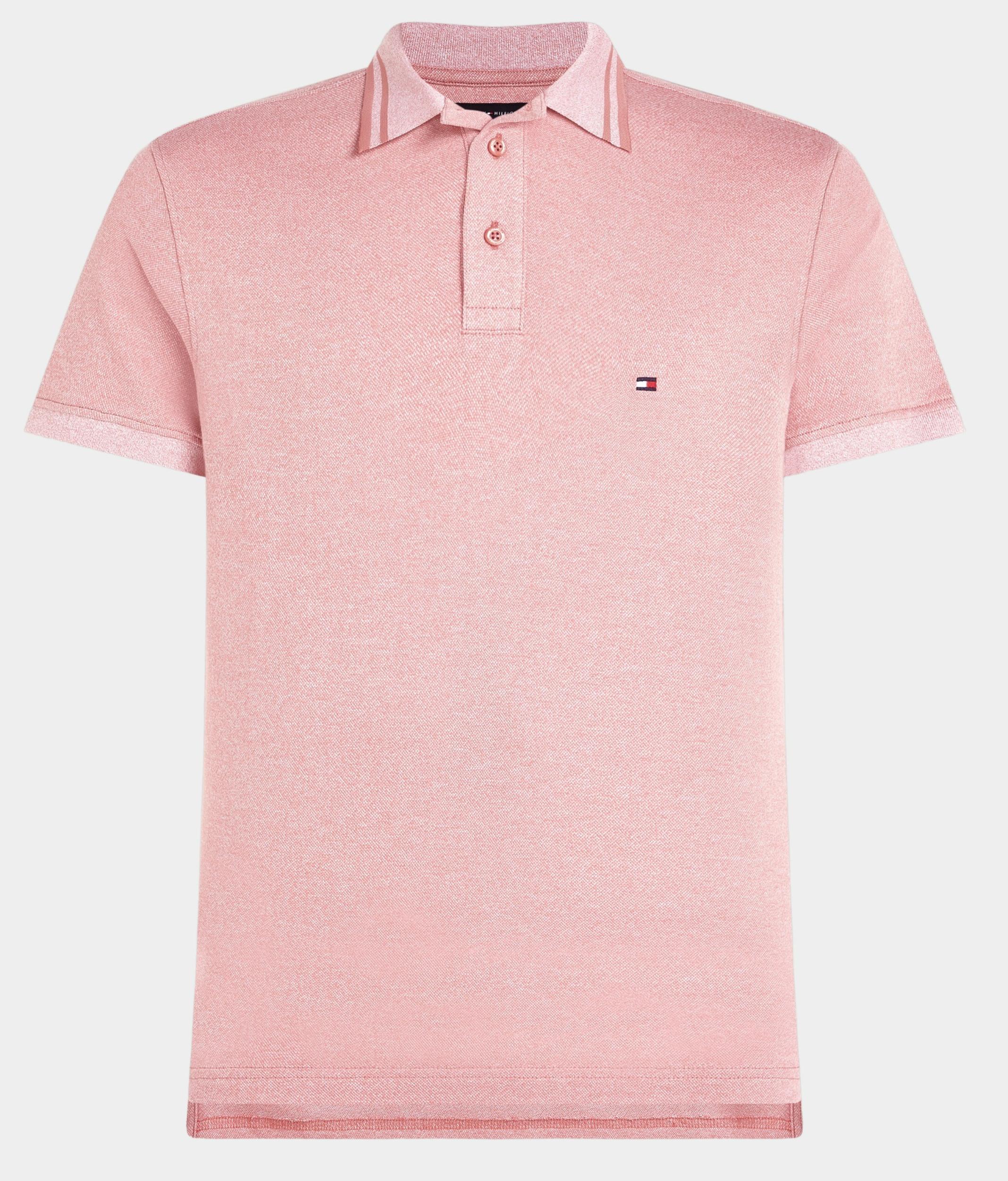 Tommy Hilfiger Polo korte mouw Roze Pretwist Mouline Slim Fit Polo MW0MW34755/TJ5