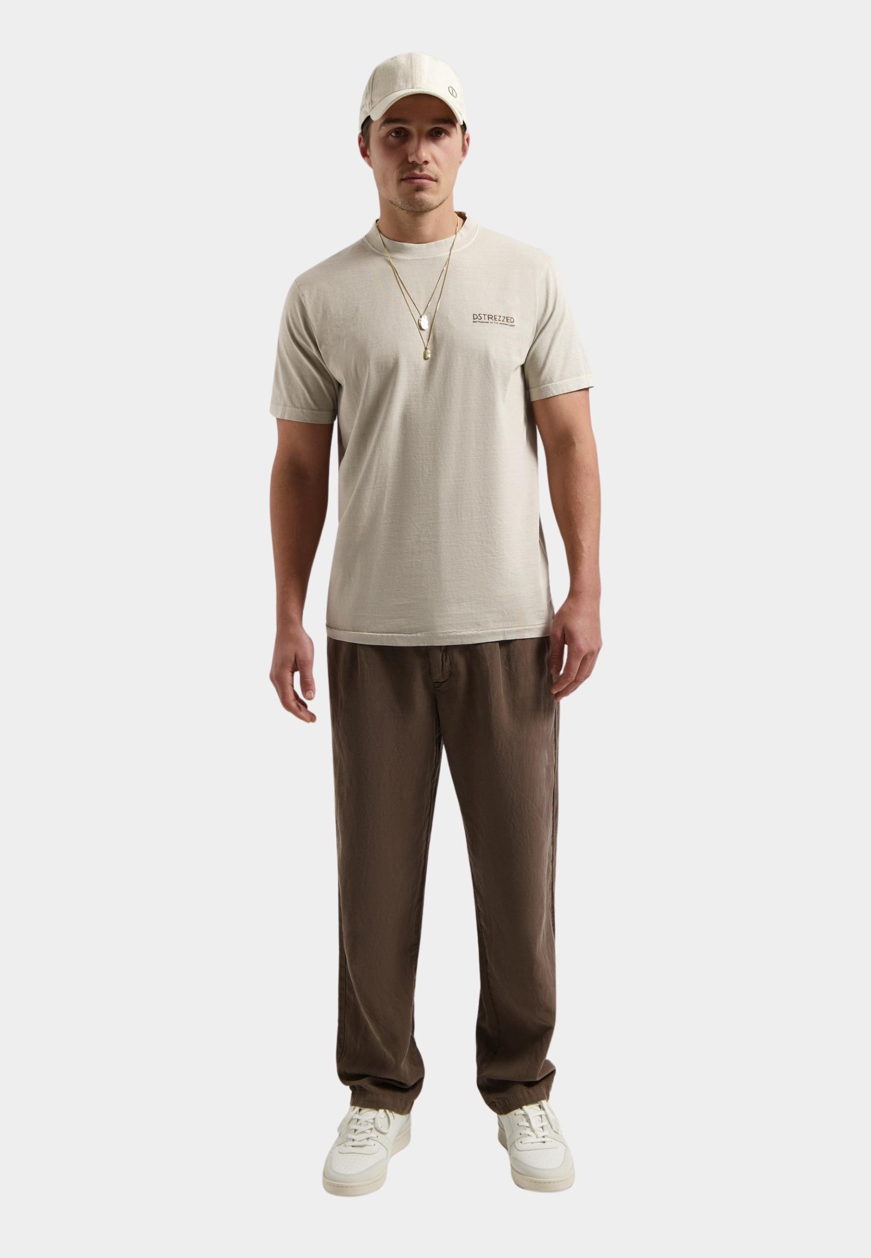 Dstrezzed T-shirt korte mouw Beige Nickolas Graphic Tee 203054/213