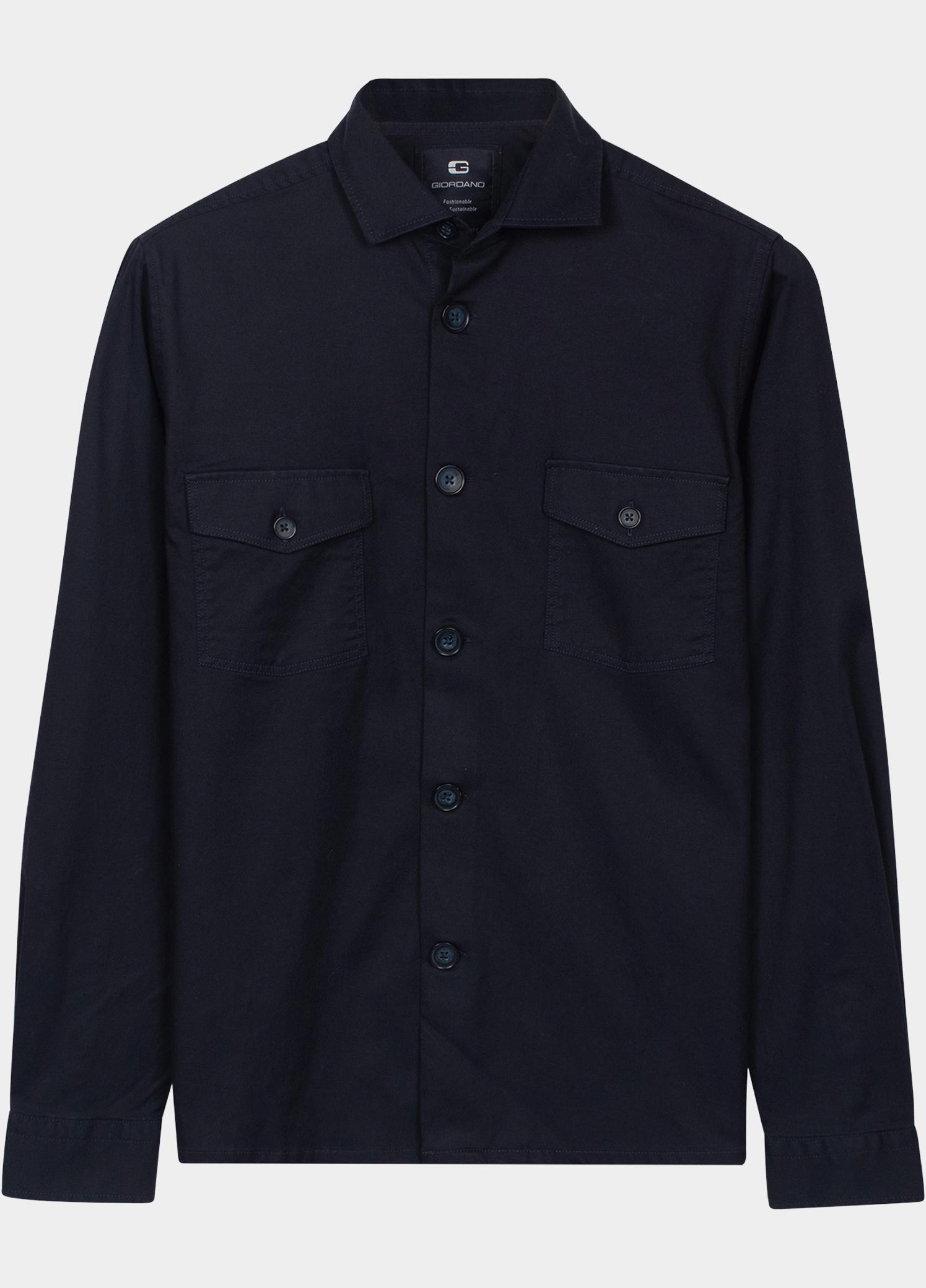 Giordano Overshirt Blauw Salerno overshirt Soft Washed 617500/60