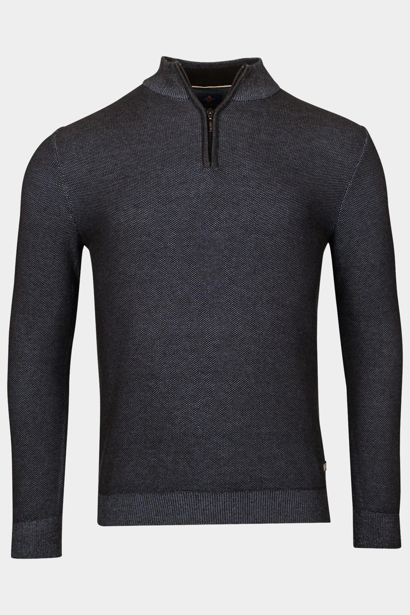 Baileys Half Zip Blauw Pullover 1/2 zip  all over pl 518420/60