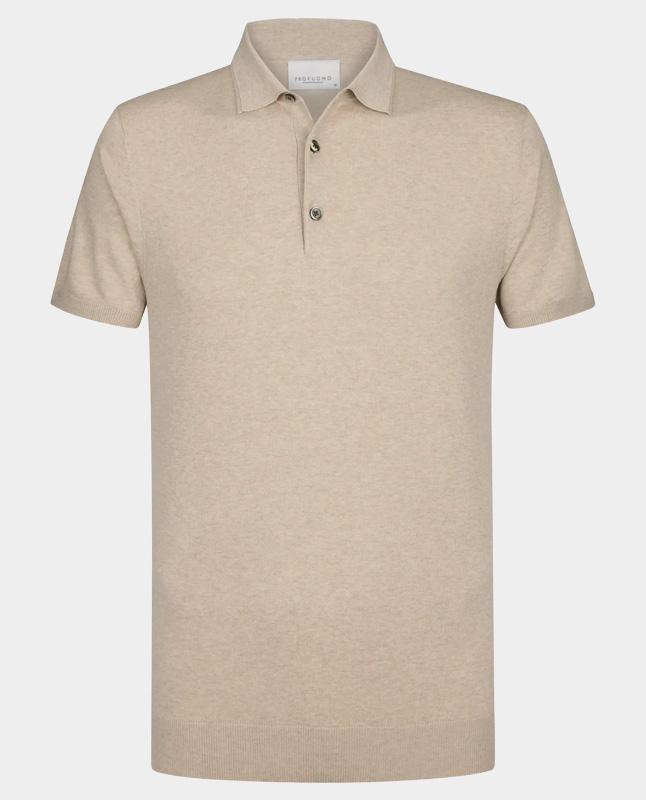 Profuomo Polo korte mouw Beige  Knitted PPWD10001J/F