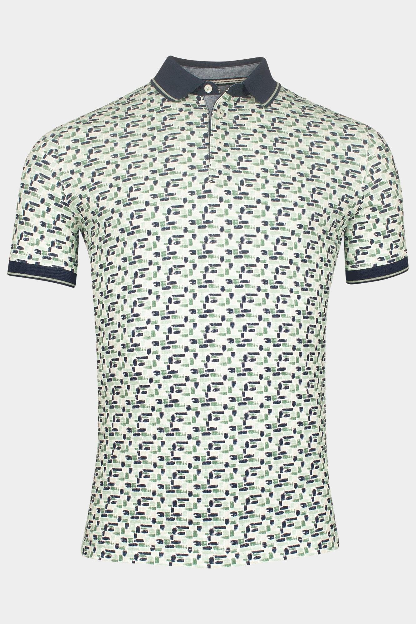 Baileys Polo korte mouw Groen Poloshirt Pique with all over 515231/72