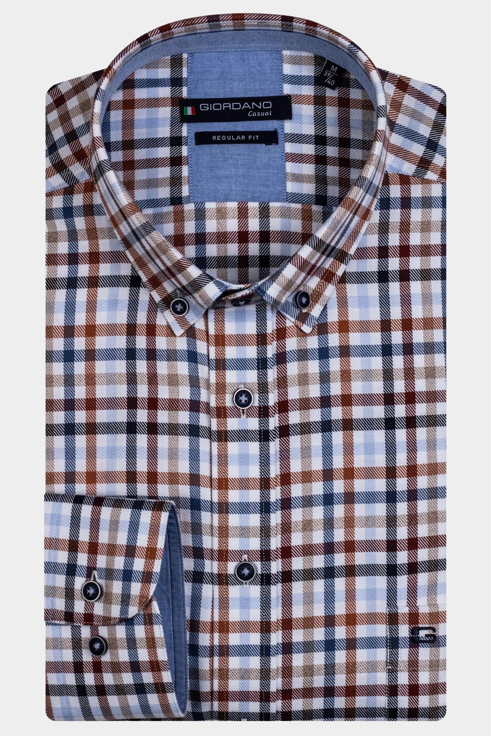 Giordano Casual hemd lange mouw Rood Ivy 227309 30