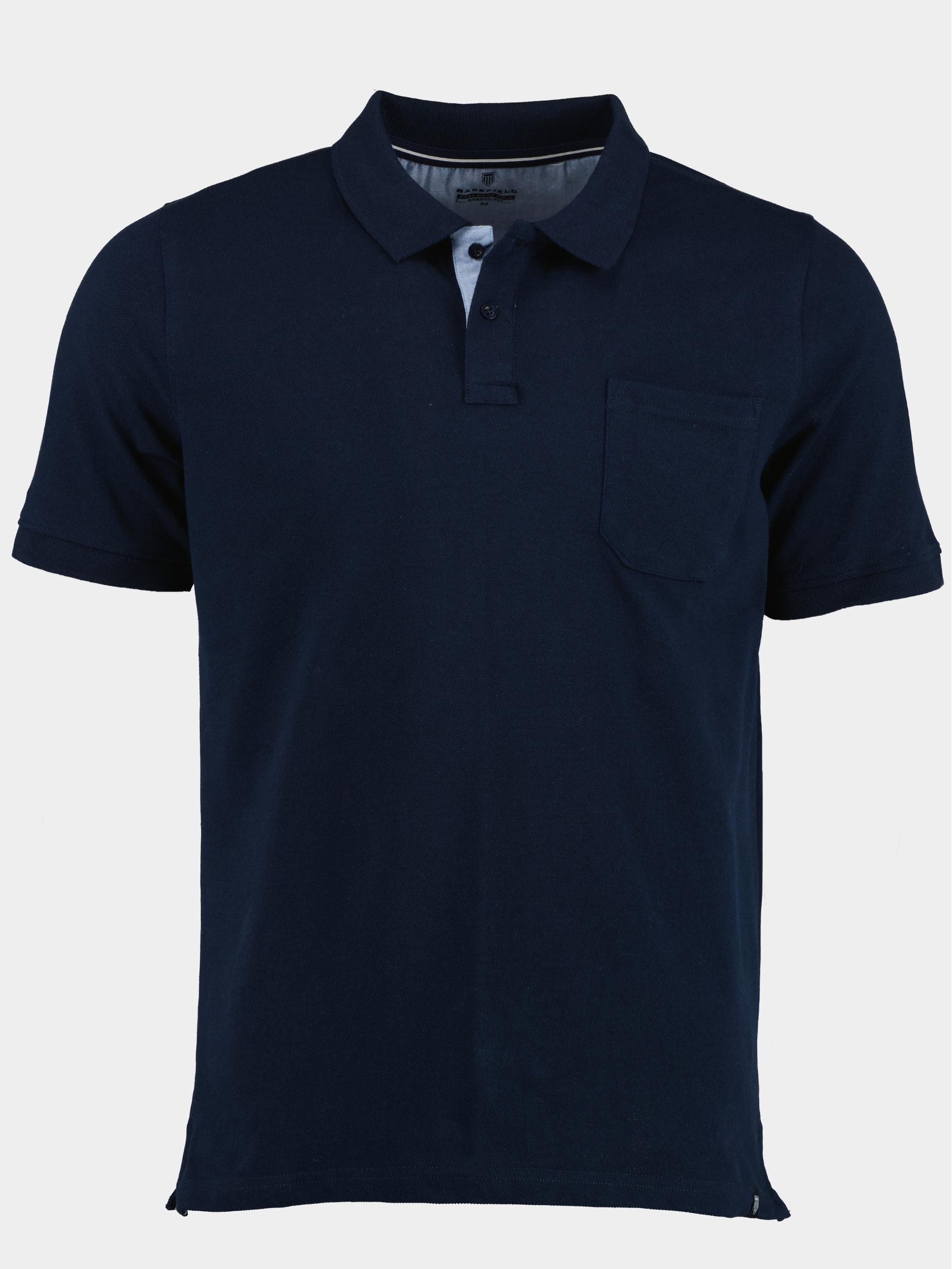 Basefield Polo korte mouw Blauw Polo Shirt 1/2 Arm 219017753/606