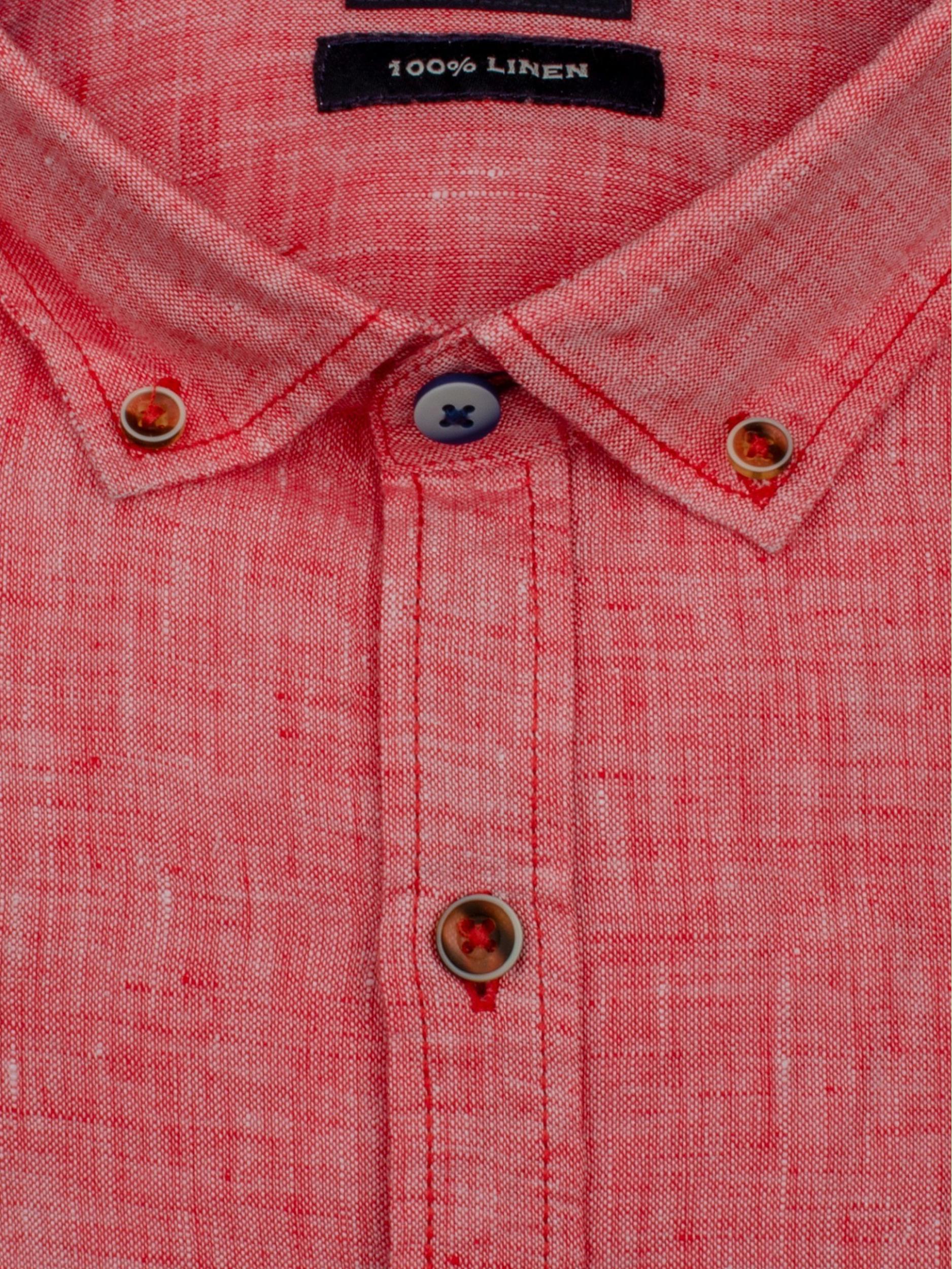 Basefield Casual hemd lange mouw Rood He.-Freizeithemd 1/1 Arm 219017019/408