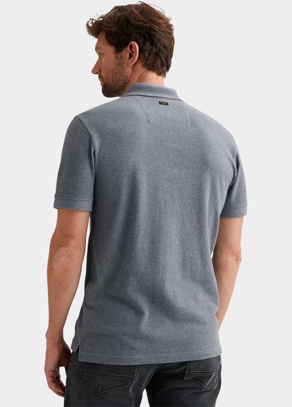 PME Legend Polo korte mouw Blauw Short sleeve polo popcorn jer PPSS2602856/5106